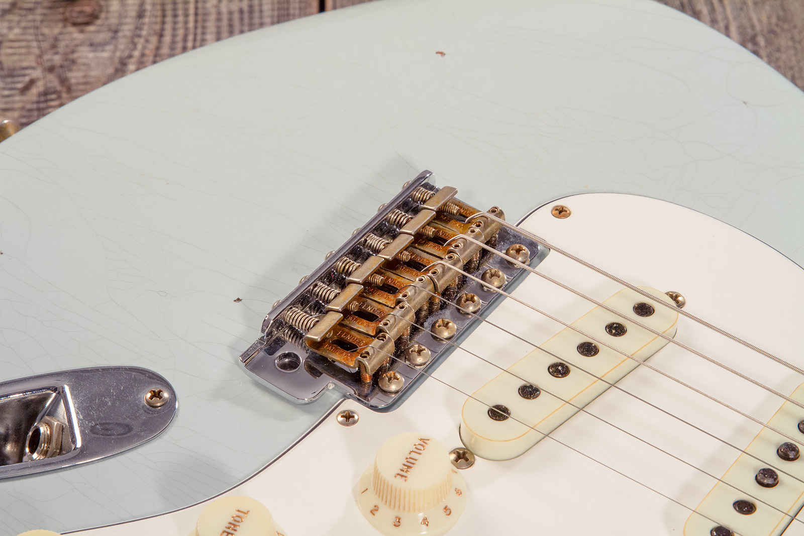 Fender Custom Shop Strat Tomatillo Special 3s Trem Mn #cz571194 - Journeyman Relic Aged Sonic Blue - Str shape electric guitar - Variation 3