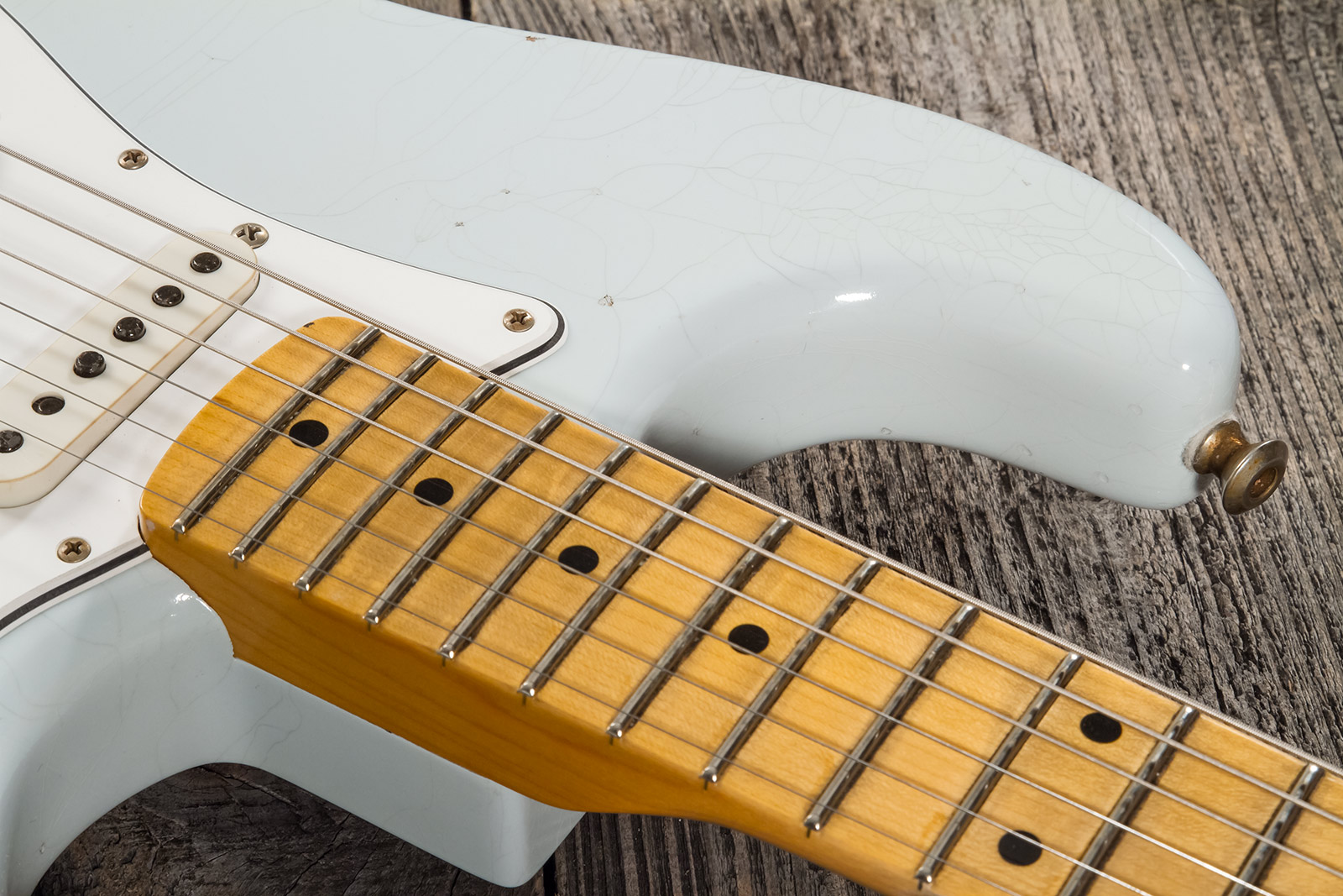 Fender Custom Shop Strat Tomatillo Special 3s Trem Mn #cz571194 - Journeyman Relic Aged Sonic Blue - Str shape electric guitar - Variation 5
