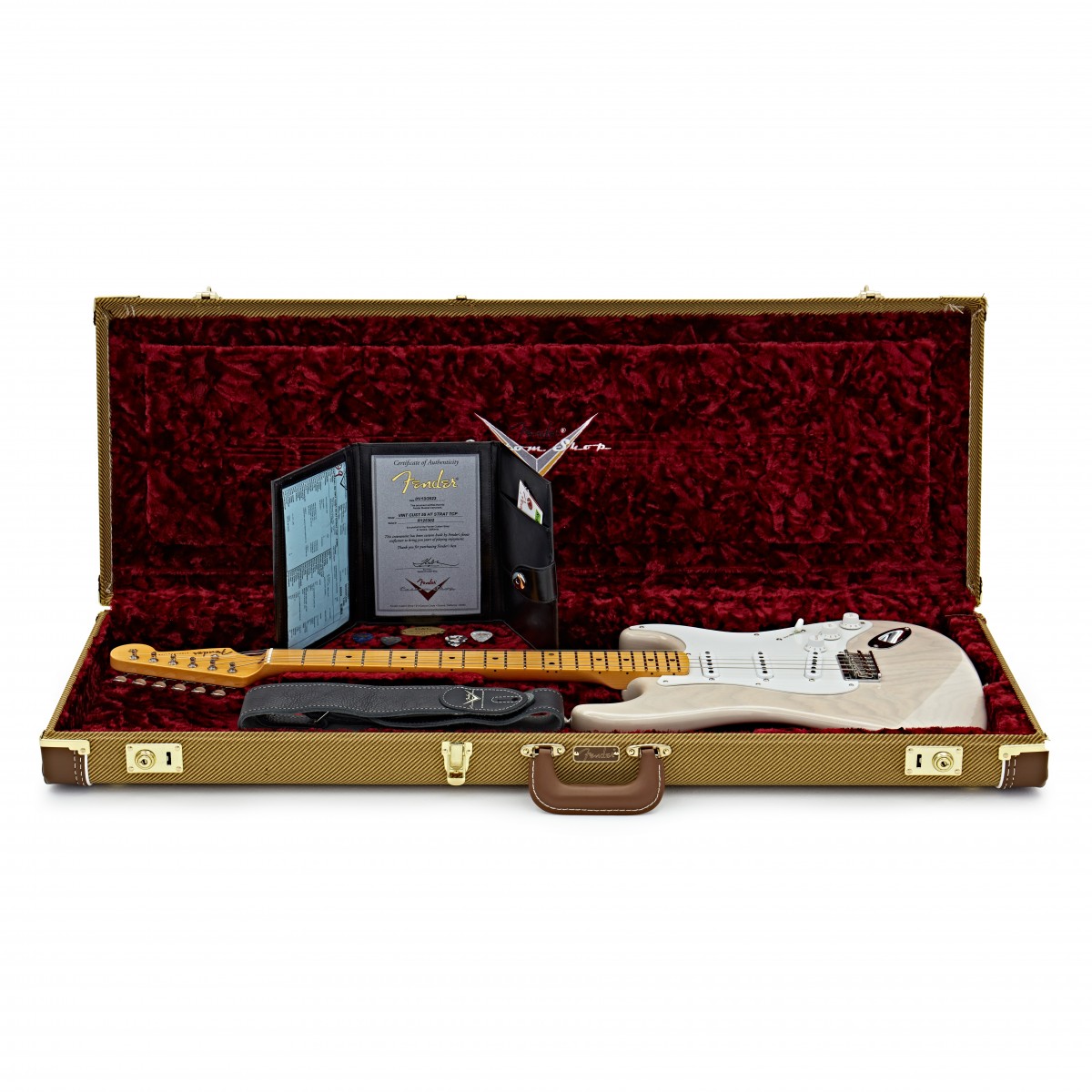 Fender Custom Shop Strat Vintage Custom 1955 Hardtail 3s Ht Mn - Time Capsule Package White Blonde - Str shape electric guitar - Variation 7