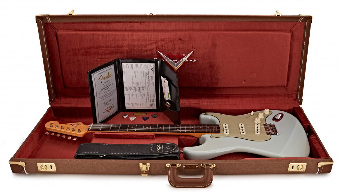 Fender Custom Shop Strat Vintage Custom 1959 Hardtail 3s Ht Rw - Time Capsule Package Sonic Blue - Str shape electric guitar - Variation 8