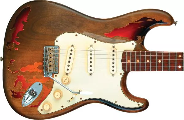 Solid body electric guitar Fender Custom Shop Rory Gallagher Stratocaster - relic 3-color sunburst