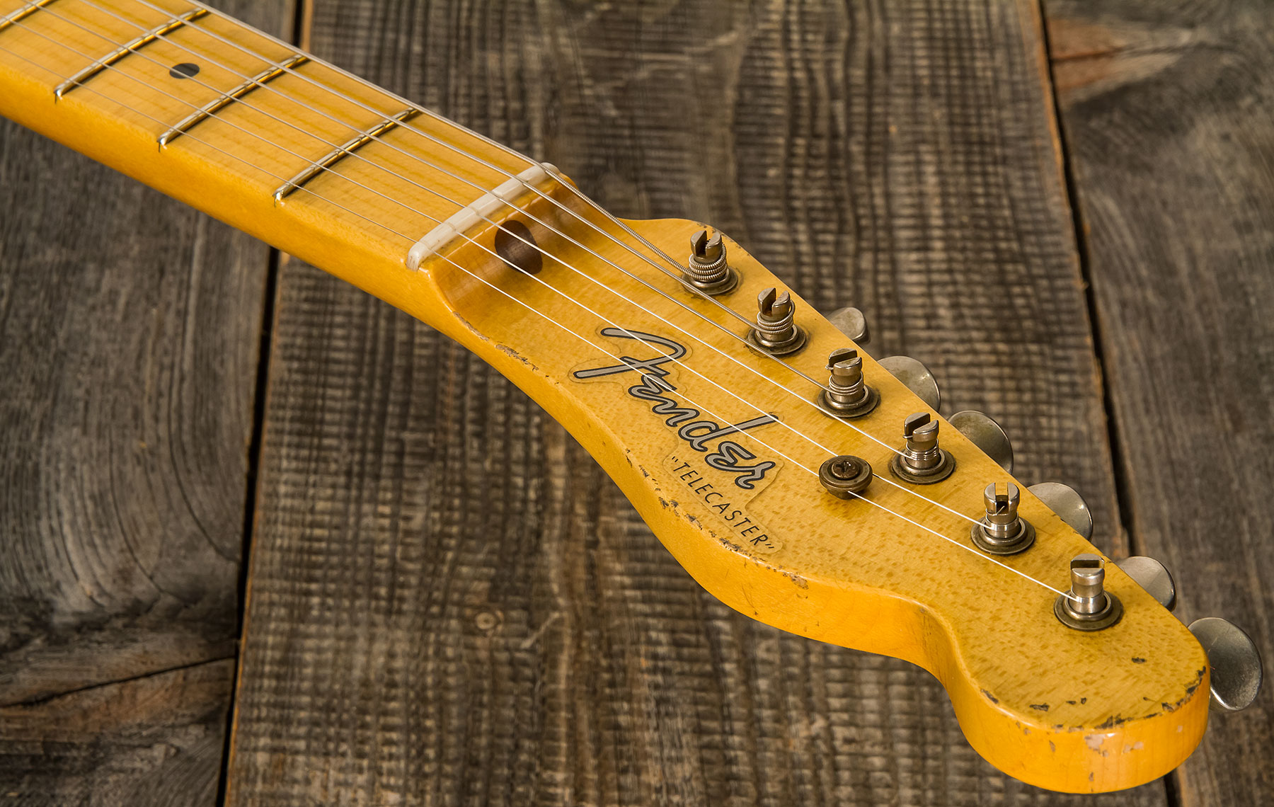 Fender Custom Shop Tele 1950 Masterbuilt J.smith Mn #r111000 - Relic Nocaster Blonde - Tel shape electric guitar - Variation 4