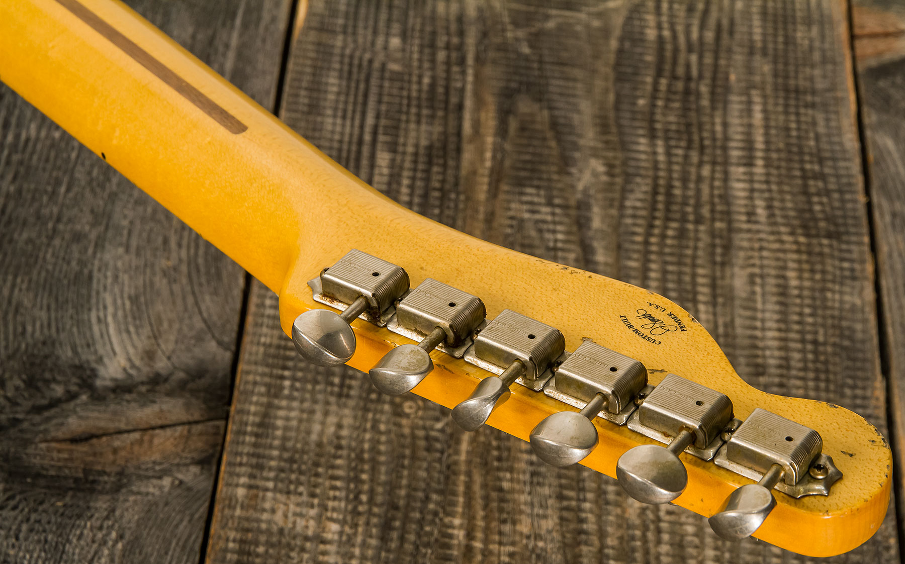 Fender Custom Shop Tele 1950 Masterbuilt J.smith Mn #r111000 - Relic Nocaster Blonde - Tel shape electric guitar - Variation 5