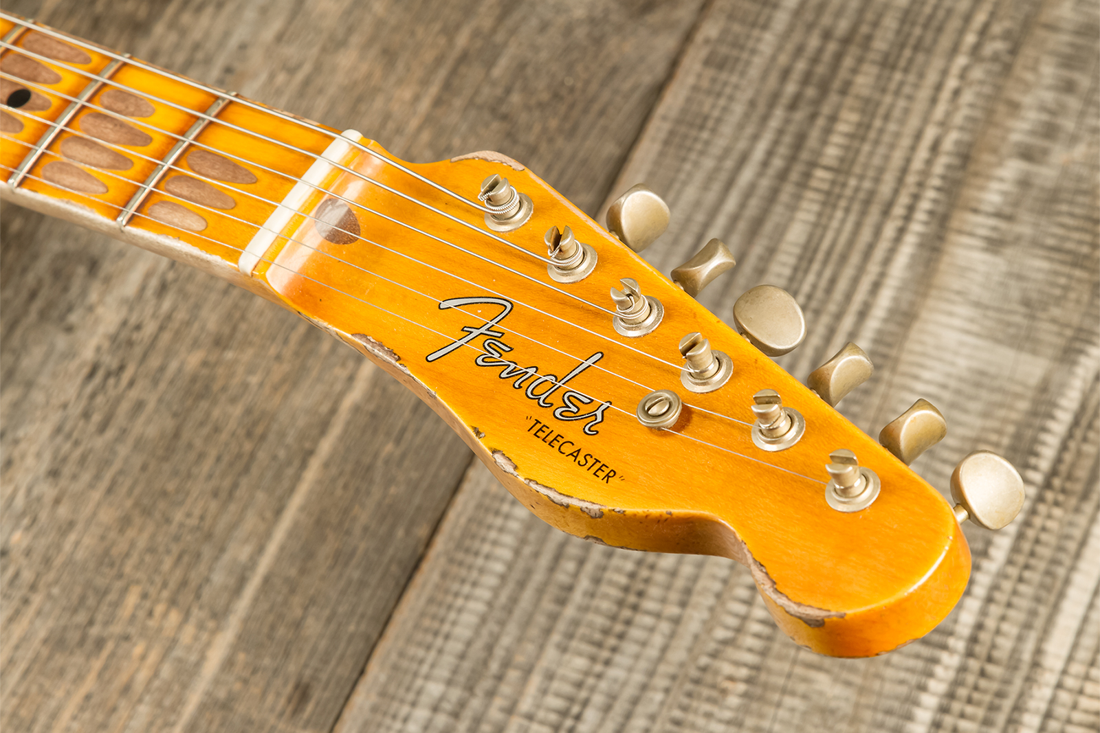 Fender Custom Shop Tele 1951 Sh Mn #r13524 - Super Heavy Relic Natural - Tel shape electric guitar - Variation 10