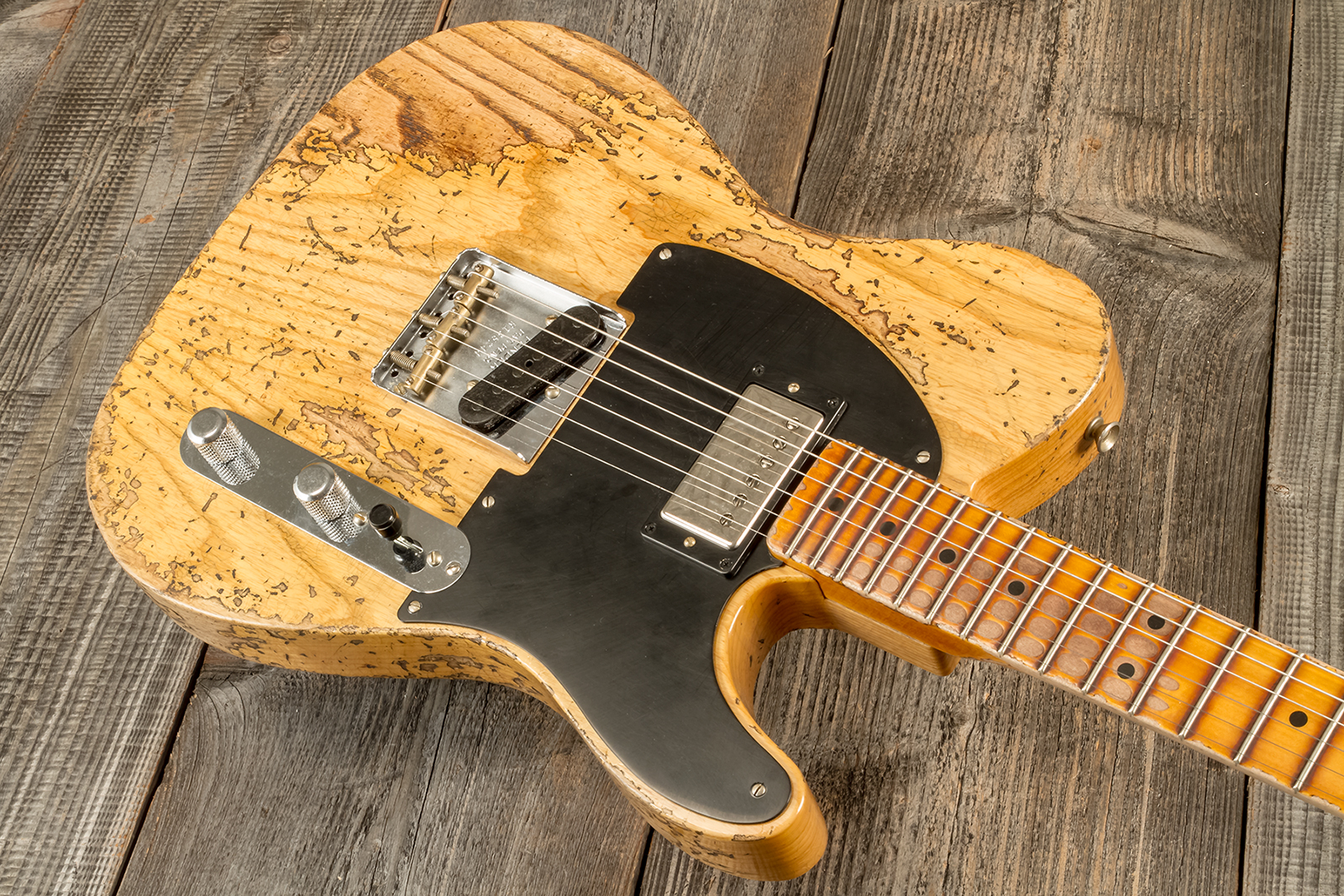 Fender Custom Shop Tele 1951 Sh Mn #r13524 - Super Heavy Relic Natural - Tel shape electric guitar - Variation 2