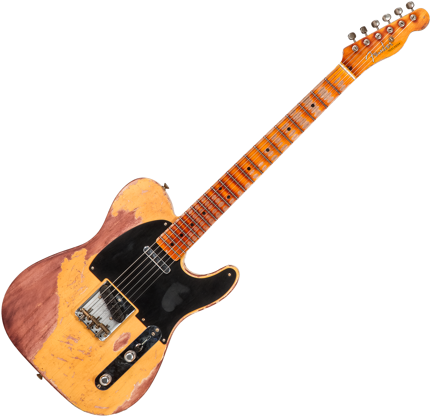 Fender Custom Shop Tele 1952 2s Ht Mn #128066 - Super Heavy Relic Nocaster Blonde - Tel shape electric guitar - Variation 1