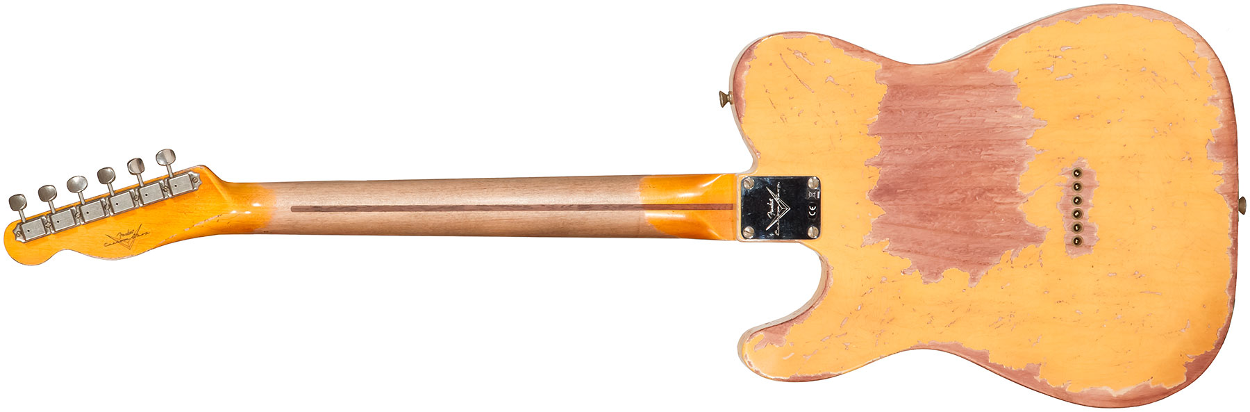 Fender Custom Shop Tele 1952 2s Ht Mn #128066 - Super Heavy Relic Nocaster Blonde - Tel shape electric guitar - Variation 2