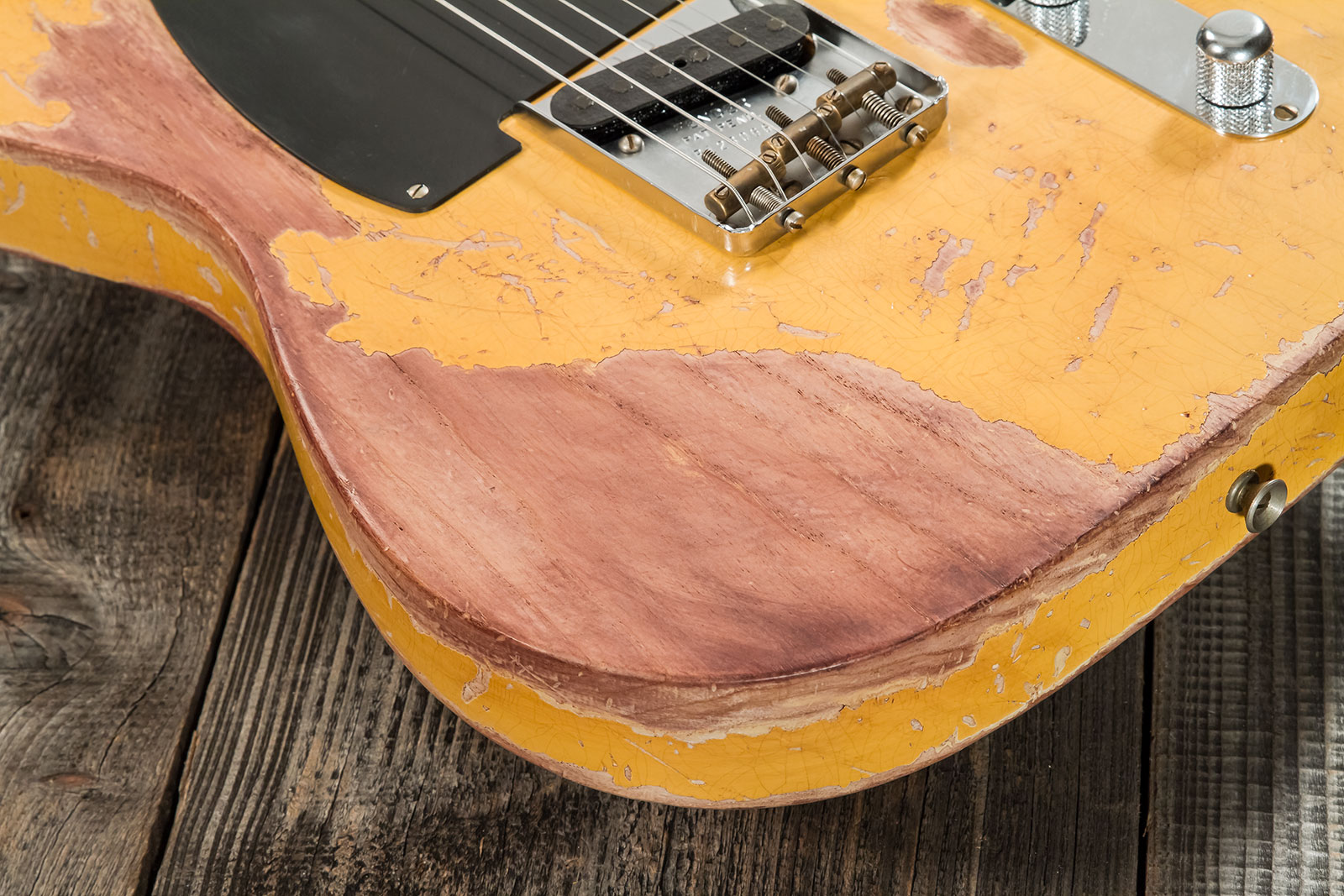 Fender Custom Shop Tele 1952 2s Ht Mn #128066 - Super Heavy Relic Nocaster Blonde - Tel shape electric guitar - Variation 5