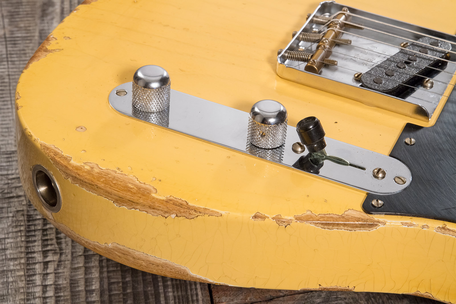 Fender Custom Shop Tele 1952 2s Ht Mn #r131281 - Heavy Relic Aged Nocaster Blonde - Tel shape electric guitar - Variation 3