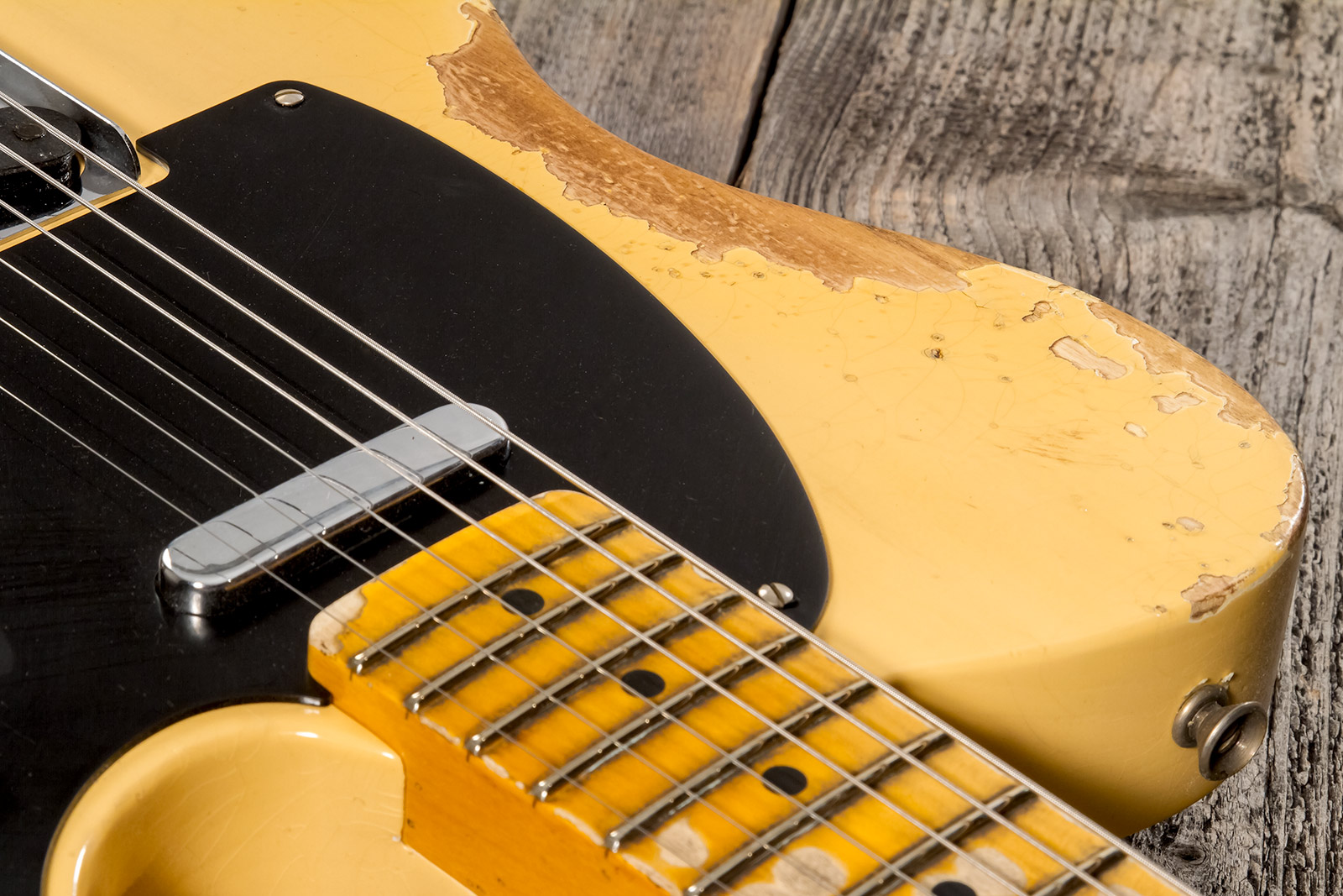 Fender Custom Shop Tele 1952 2s Ht Mn #r131281 - Heavy Relic Aged Nocaster Blonde - Tel shape electric guitar - Variation 5
