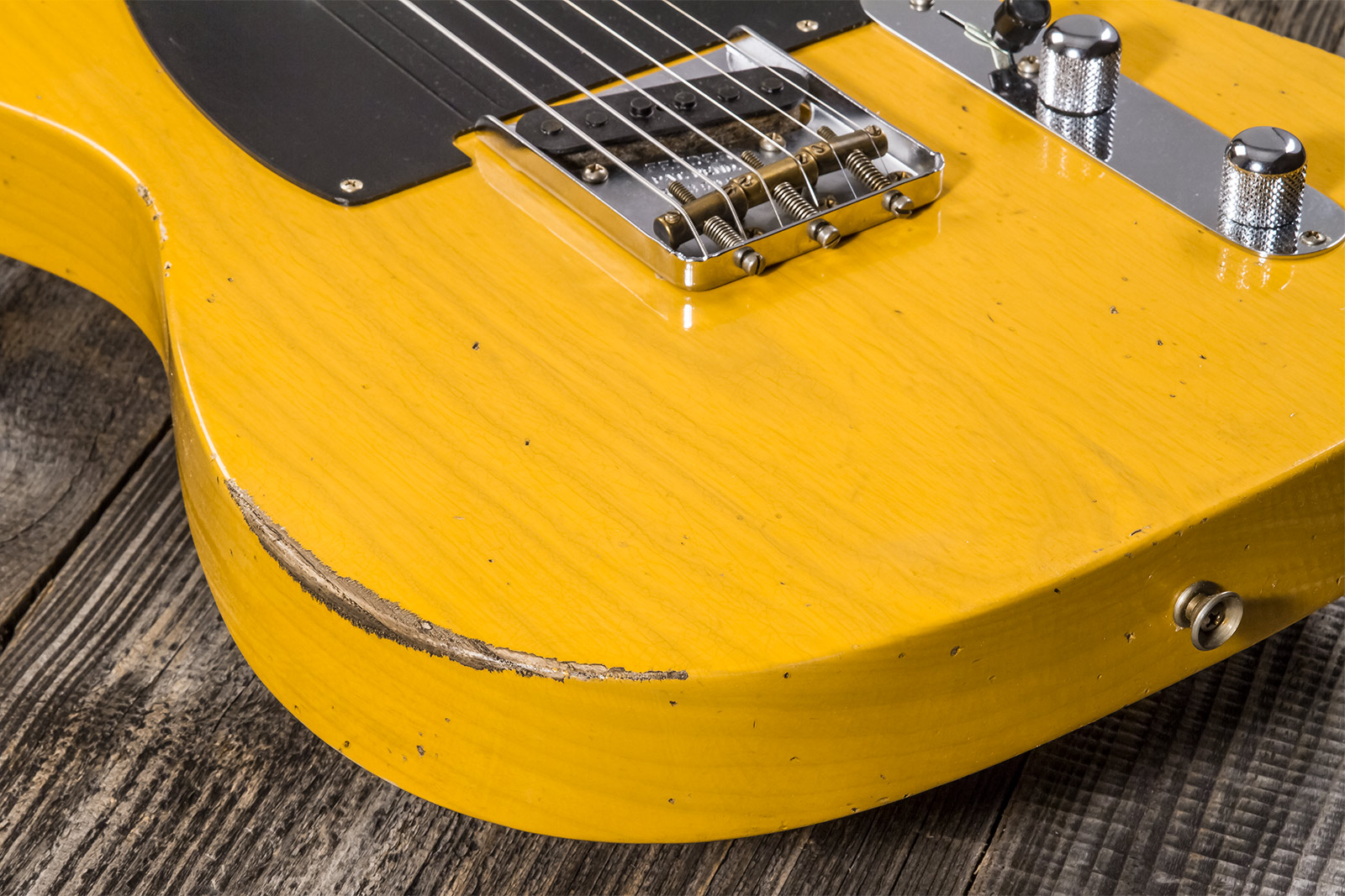 Fender Custom Shop Tele 1952 2s Ht Mn #r135090 - Relic Aged Butterscotch Blonde - Tel shape electric guitar - Variation 3