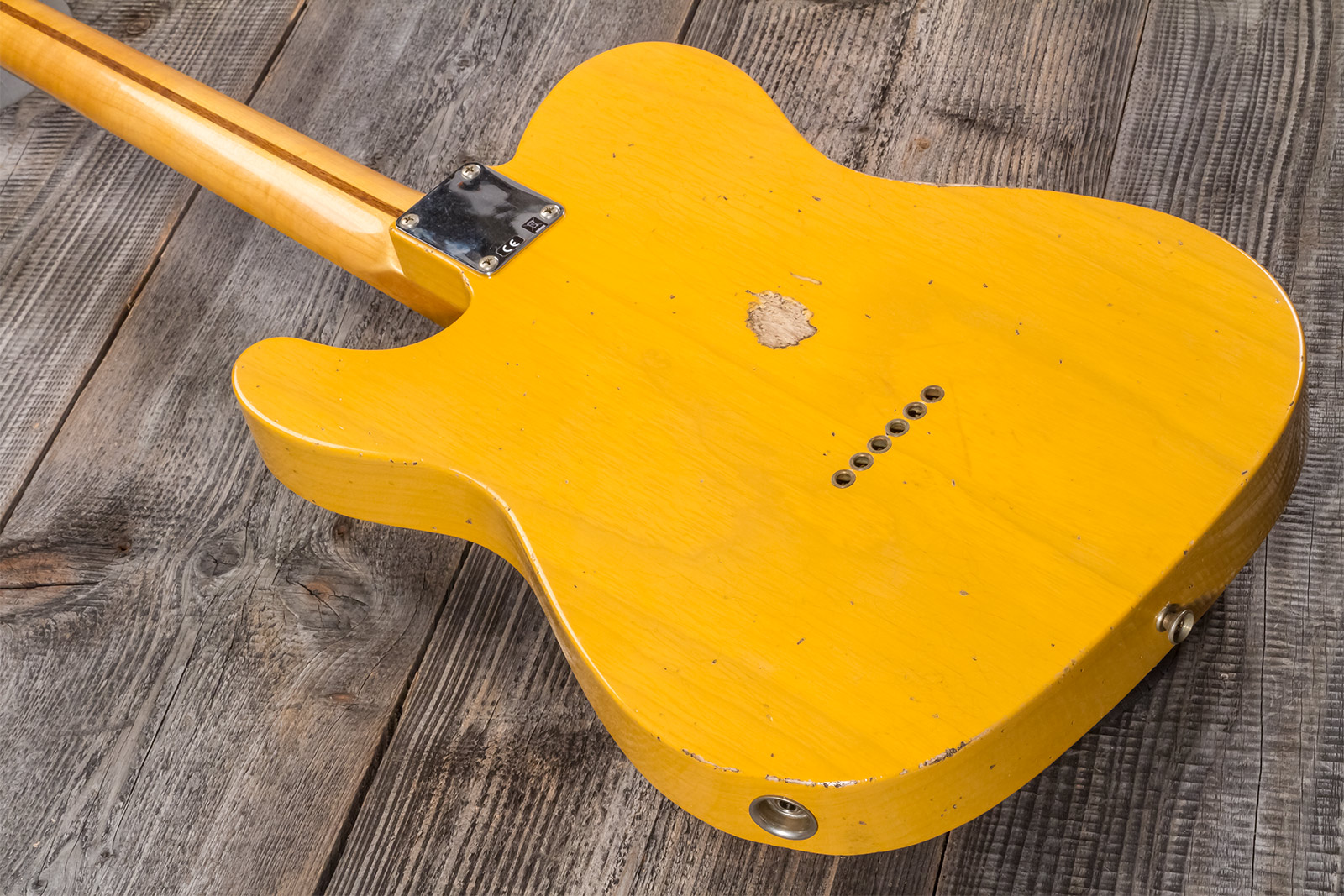 Fender Custom Shop Tele 1952 2s Ht Mn #r135090 - Relic Aged Butterscotch Blonde - Tel shape electric guitar - Variation 6