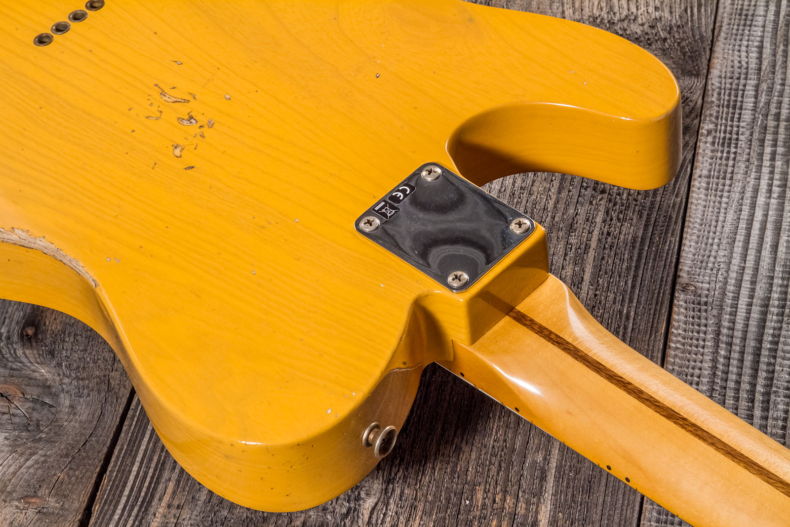 Fender Custom Shop Tele 1952 2s Ht Mn #r135225 - Relic Aged Buttercotch Blonde - Tel shape electric guitar - Variation 7