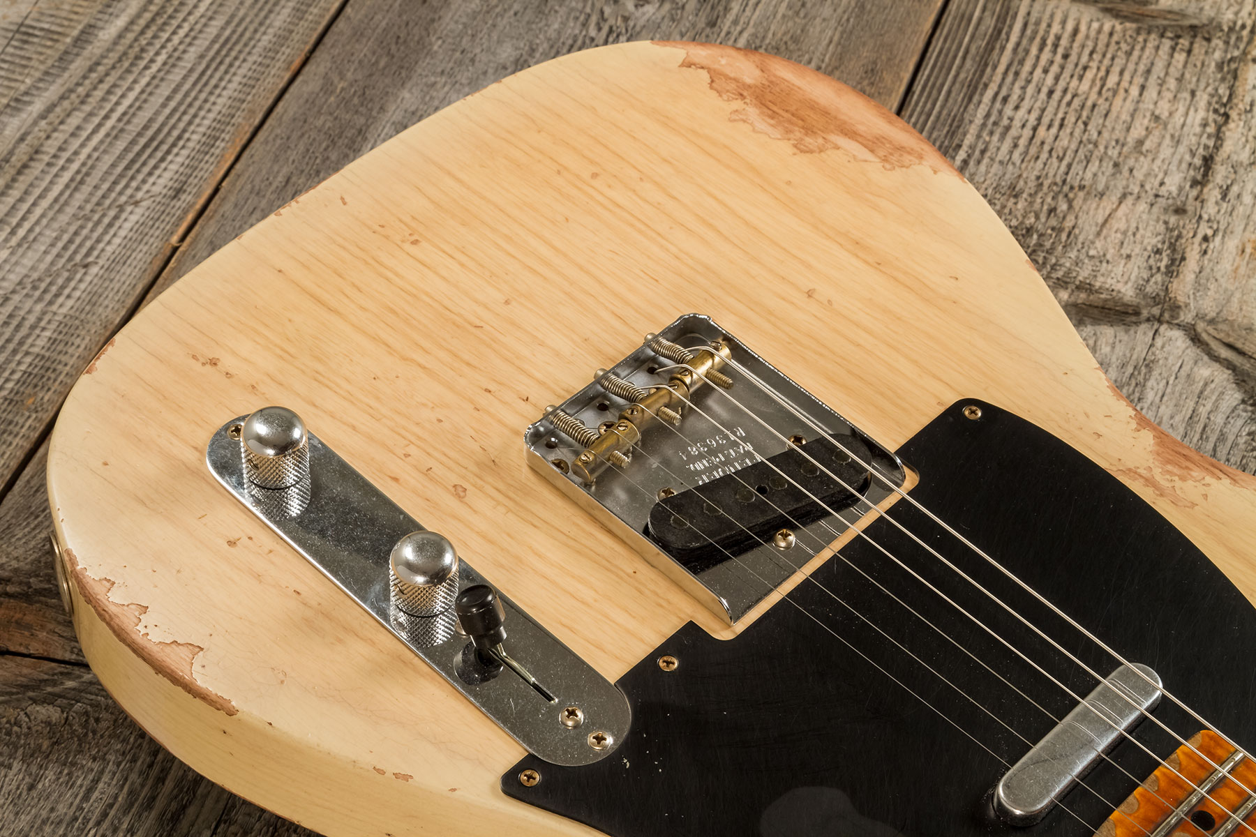 Fender Custom Shop Tele 1952 2s Ht Mn #r136384 - Heavy Relic Natural Blonde - Tel shape electric guitar - Variation 3