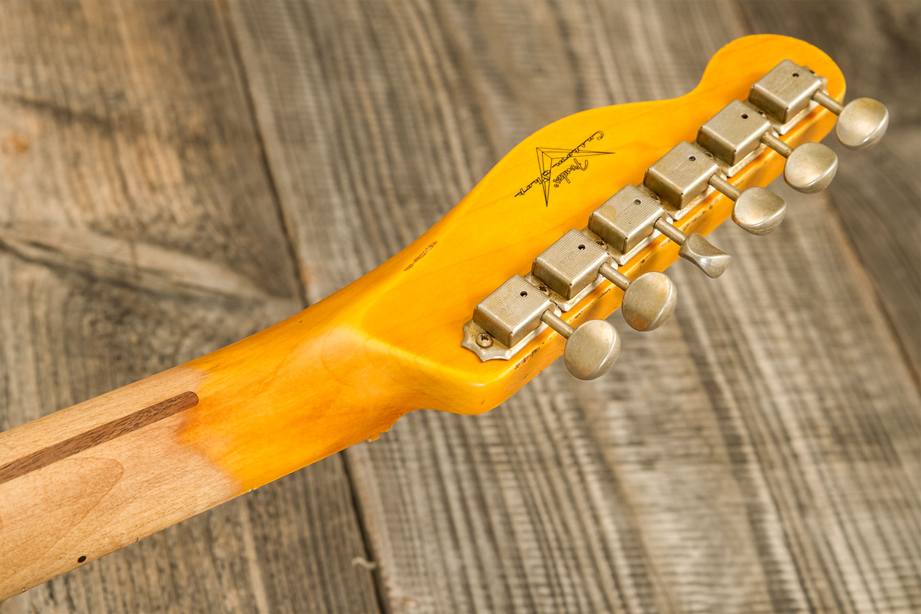 Fender Custom Shop Tele 1952 2s Ht Mn #r138660 - Heavy Relic Butterscotch Blonde - Tel shape electric guitar - Variation 9
