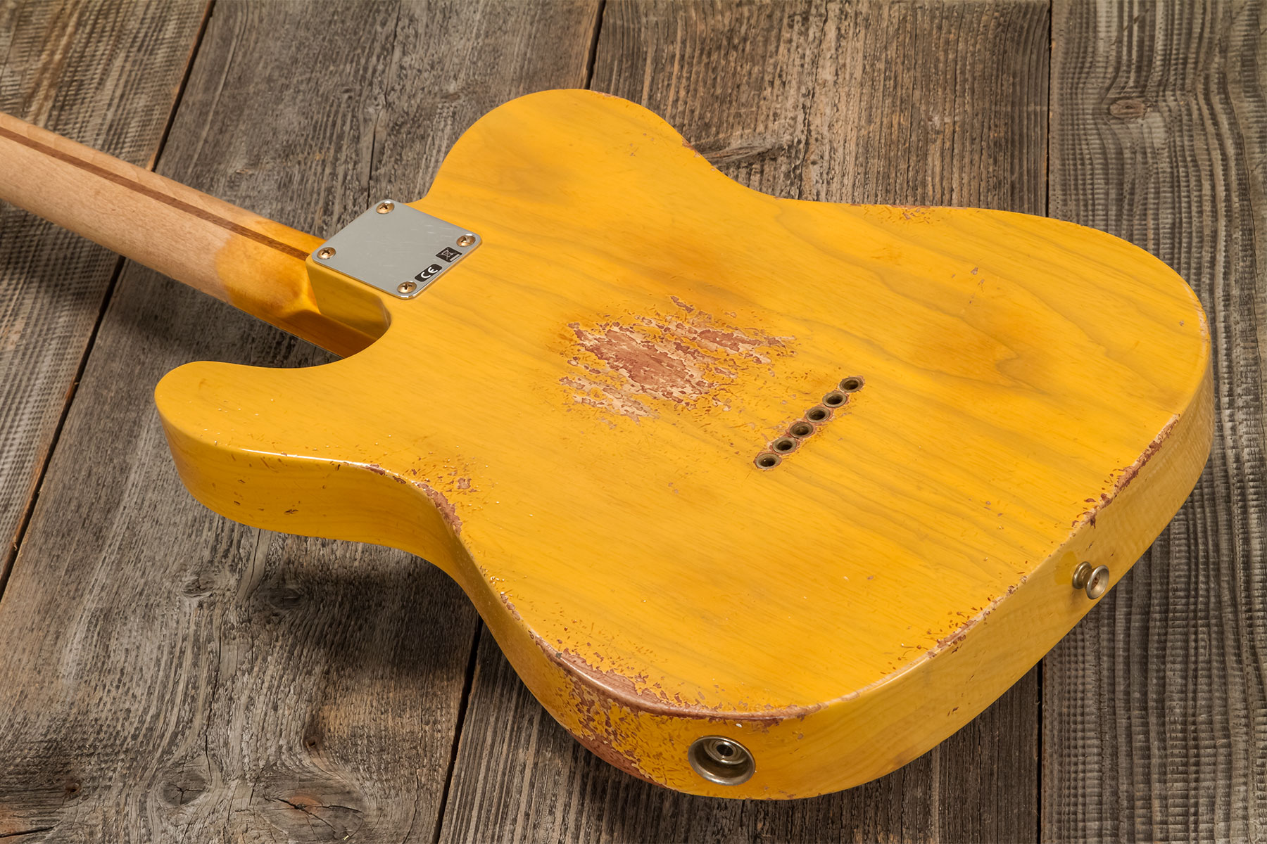 Fender Custom Shop Tele 1952 2s Ht Mn #r138660 - Heavy Relic Butterscotch Blonde - Tel shape electric guitar - Variation 5