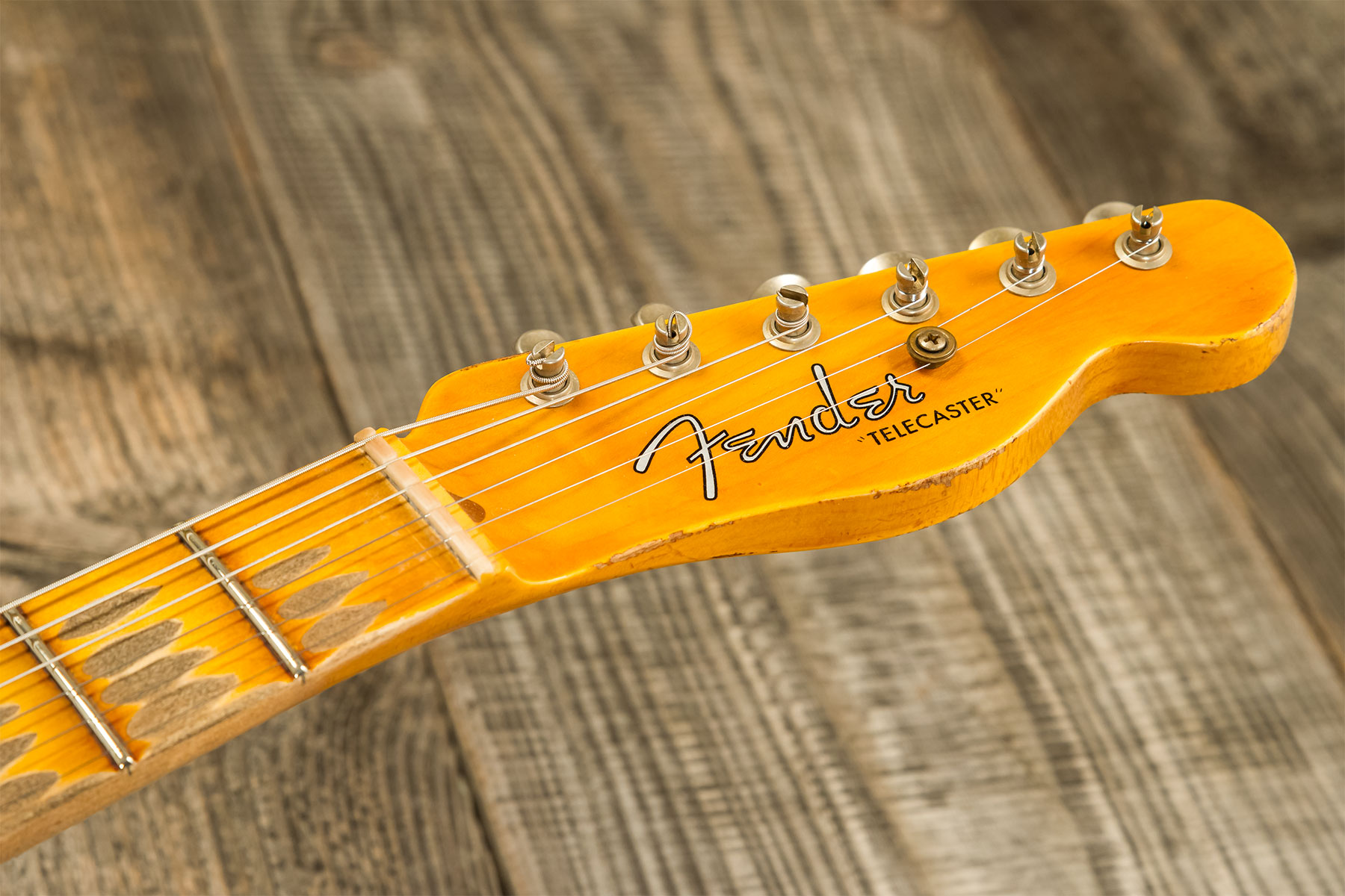 Fender Custom Shop Tele 1952 2s Ht Mn #r138660 - Heavy Relic Butterscotch Blonde - Tel shape electric guitar - Variation 8