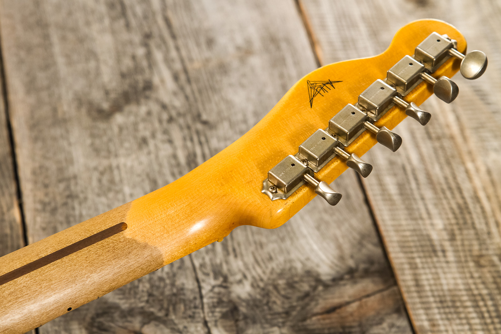 Fender Custom Shop Tele 1952 Masterbuilt A.hicks 2s Ht Mn #r126811 - Relic Smoked Butterscotch Blonde - Tel shape electric guitar - Variation 11