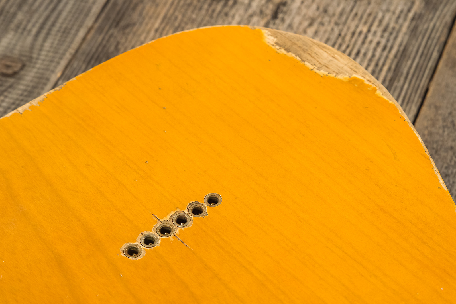 Fender Custom Shop Tele 1952 Masterbuilt A.hicks 2s Ht Mn #r126811 - Relic Smoked Butterscotch Blonde - Tel shape electric guitar - Variation 7