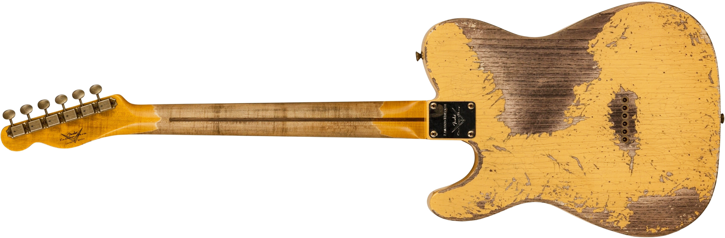 Fender Custom Shop Tele 1953 2s Ht Mn #126760 - Super Heavy Relic Natural Blonde - Str shape electric guitar - Variation 2