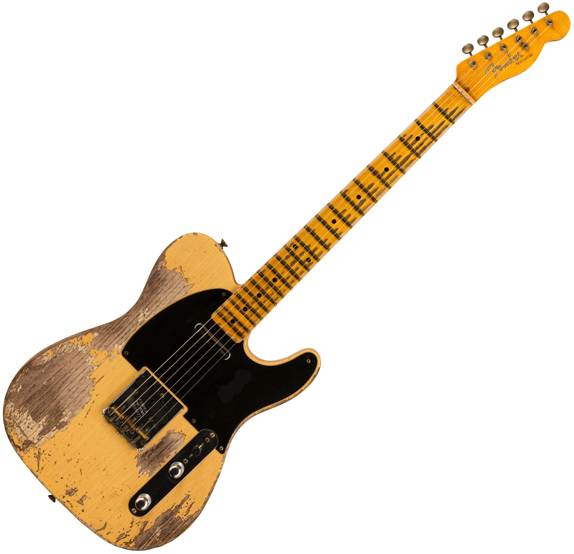 Fender Custom Shop Tele 1953 2s Ht Mn #126760 - Super Heavy Relic Natural Blonde - Str shape electric guitar - Variation 1