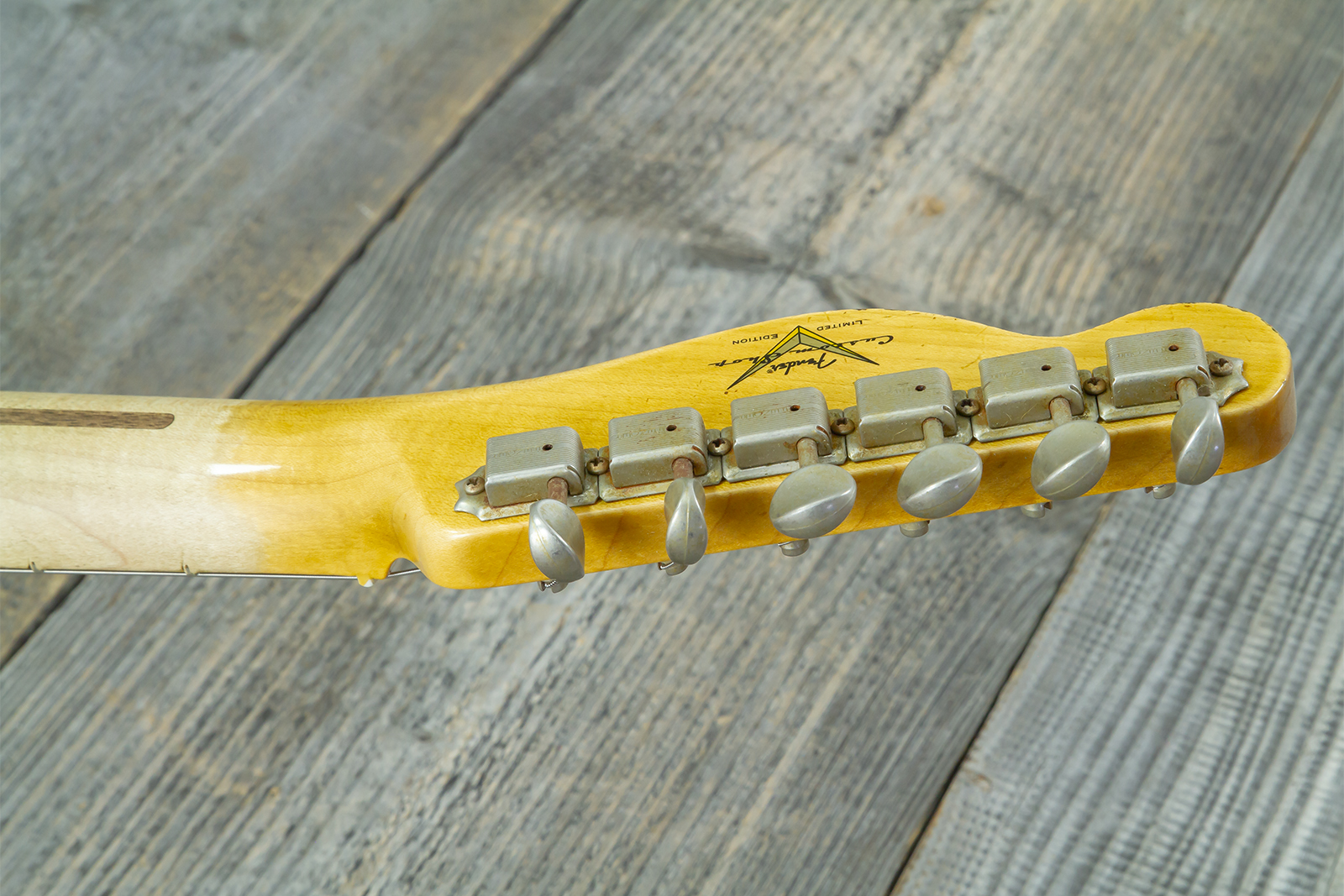 Fender Custom Shop Tele 1953 2s Ht Mn #r126760 - Heavy Relic Nocaster Blonde - Tel shape electric guitar - Variation 13