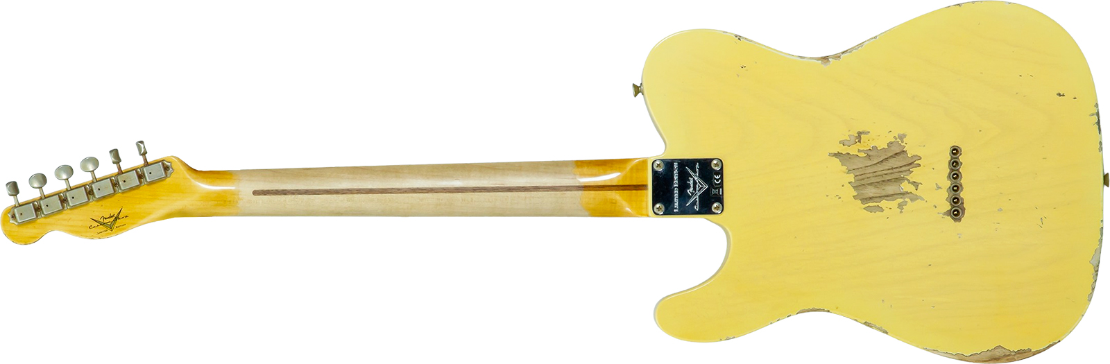 Fender Custom Shop Tele 1953 2s Ht Mn #r126760 - Heavy Relic Nocaster Blonde - Tel shape electric guitar - Variation 1