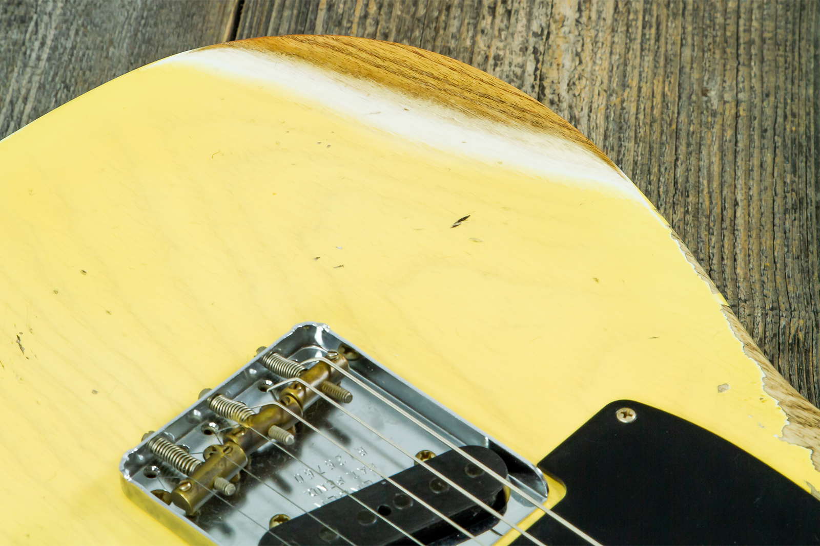 Fender Custom Shop Tele 1953 2s Ht Mn #r126760 - Heavy Relic Nocaster Blonde - Tel shape electric guitar - Variation 3
