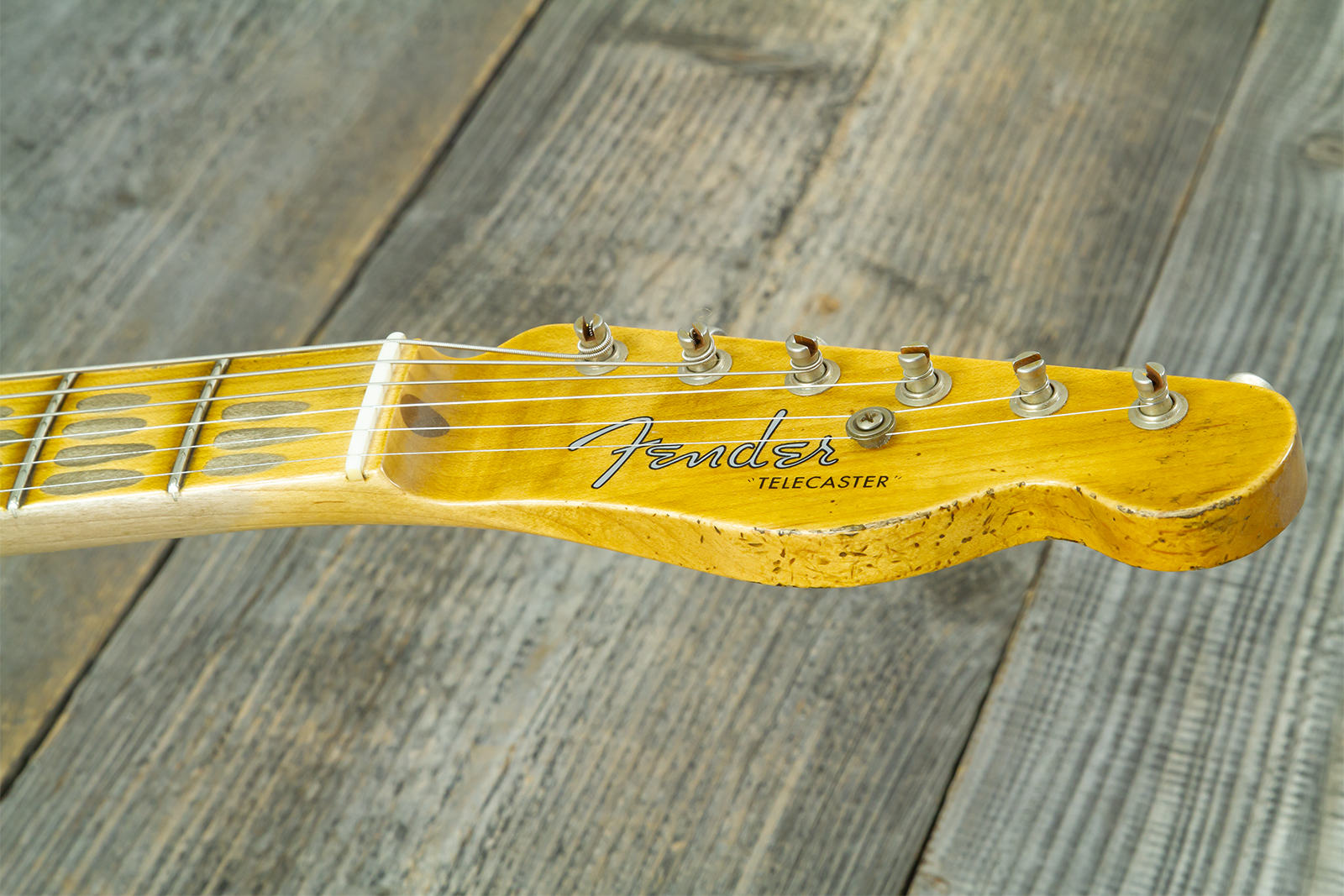 Fender Custom Shop Tele 1953 2s Ht Mn #r126760 - Heavy Relic Nocaster Blonde - Tel shape electric guitar - Variation 7