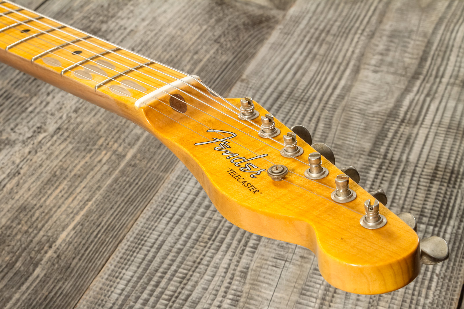 Fender Custom Shop Tele 1953 2s Ht Mn #r126793 - Journeyman Relic Aged Nocaster Blonde - Tel shape electric guitar - Variation 9