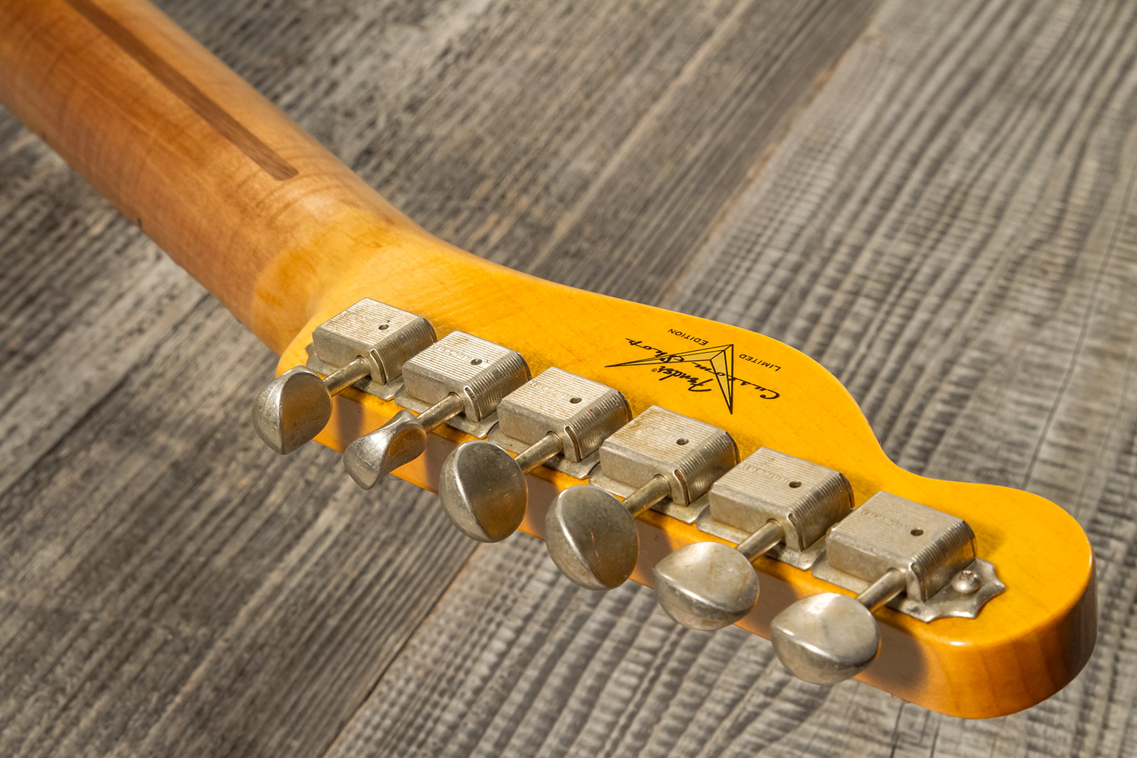 Fender Custom Shop Tele 1953 2s Ht Mn #r126793 - Journeyman Relic Aged Nocaster Blonde - Tel shape electric guitar - Variation 10