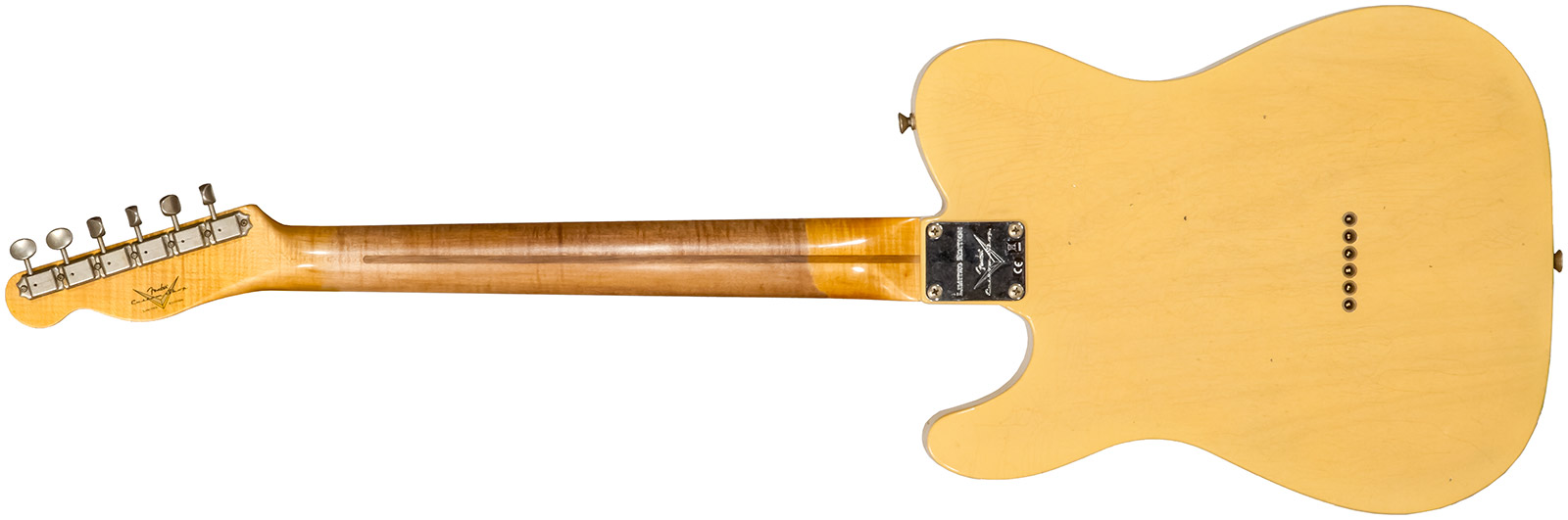 Fender Custom Shop Tele 1953 2s Ht Mn #r126793 - Journeyman Relic Aged Nocaster Blonde - Tel shape electric guitar - Variation 1