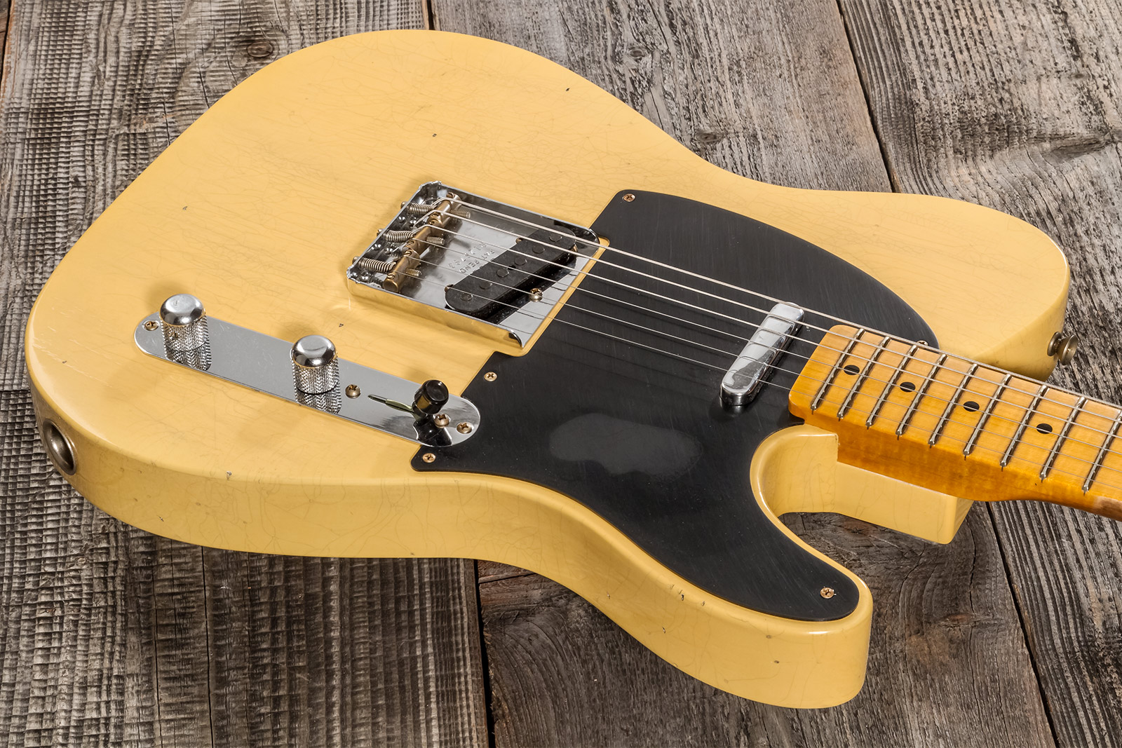 Fender Custom Shop Tele 1953 2s Ht Mn #r126793 - Journeyman Relic Aged Nocaster Blonde - Tel shape electric guitar - Variation 2