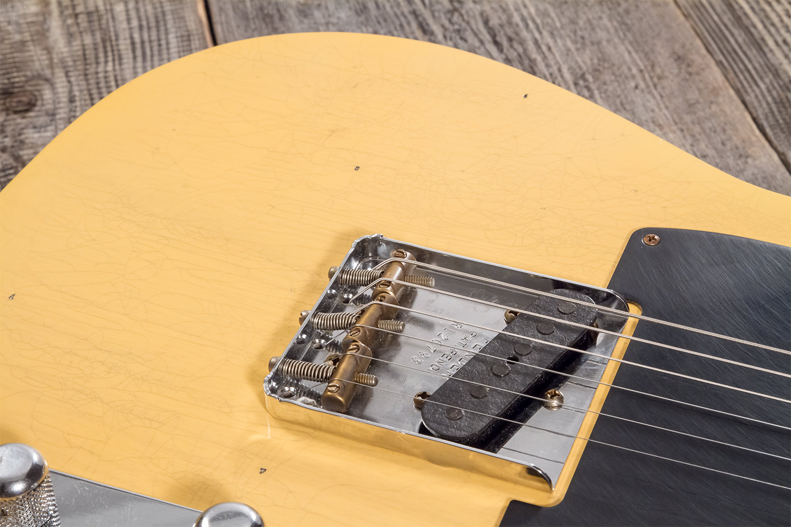 Fender Custom Shop Tele 1953 2s Ht Mn #r126793 - Journeyman Relic Aged Nocaster Blonde - Tel shape electric guitar - Variation 4