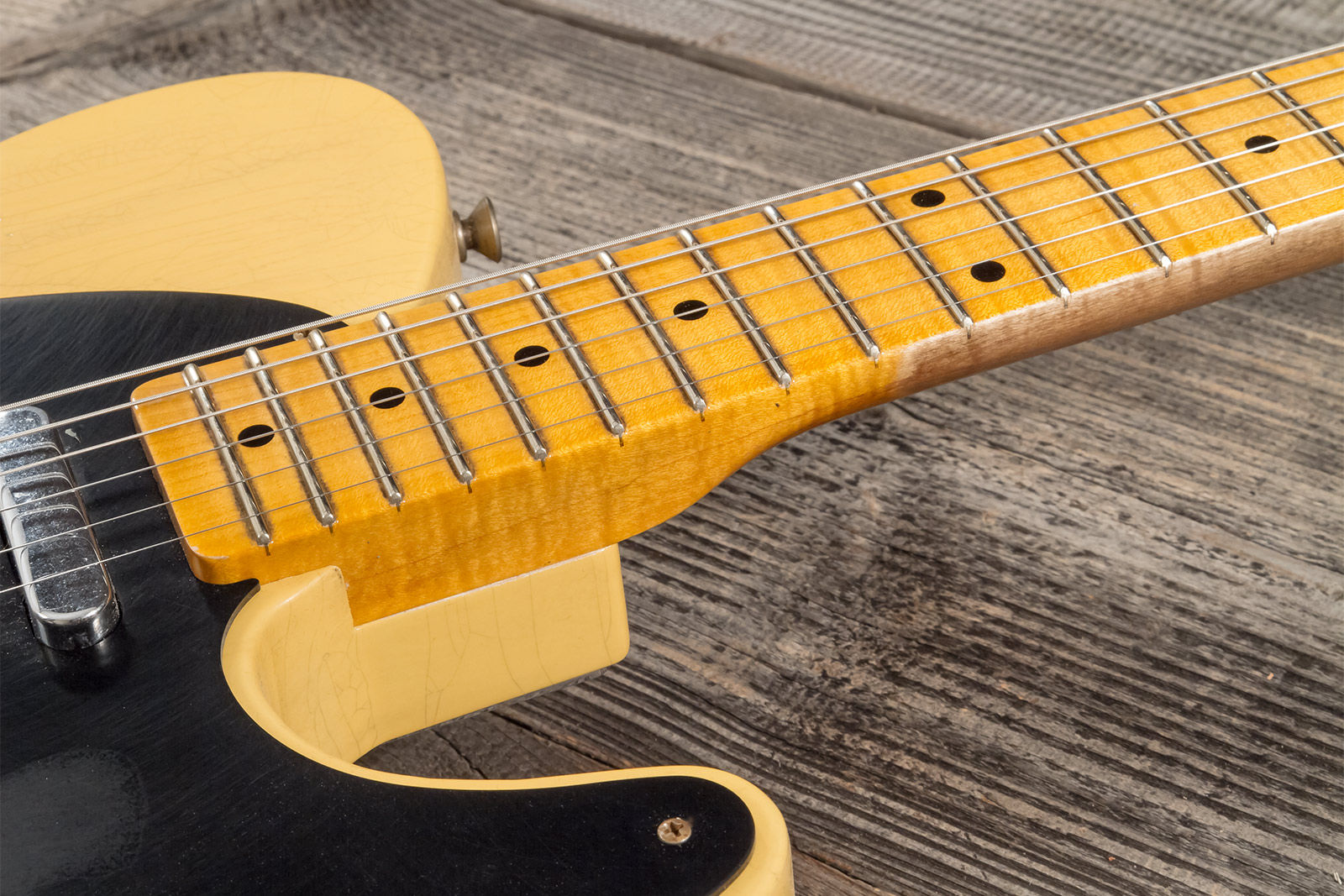 Fender Custom Shop Tele 1953 2s Ht Mn #r126793 - Journeyman Relic Aged Nocaster Blonde - Tel shape electric guitar - Variation 5