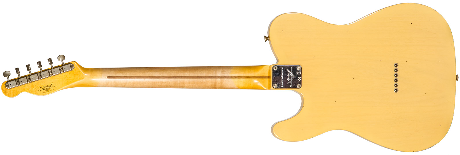 Fender Custom Shop Tele 1953 2s Ht Mn #r128606 - Journeyman Relic Aged Nocaster Blonde - Tel shape electric guitar - Variation 1