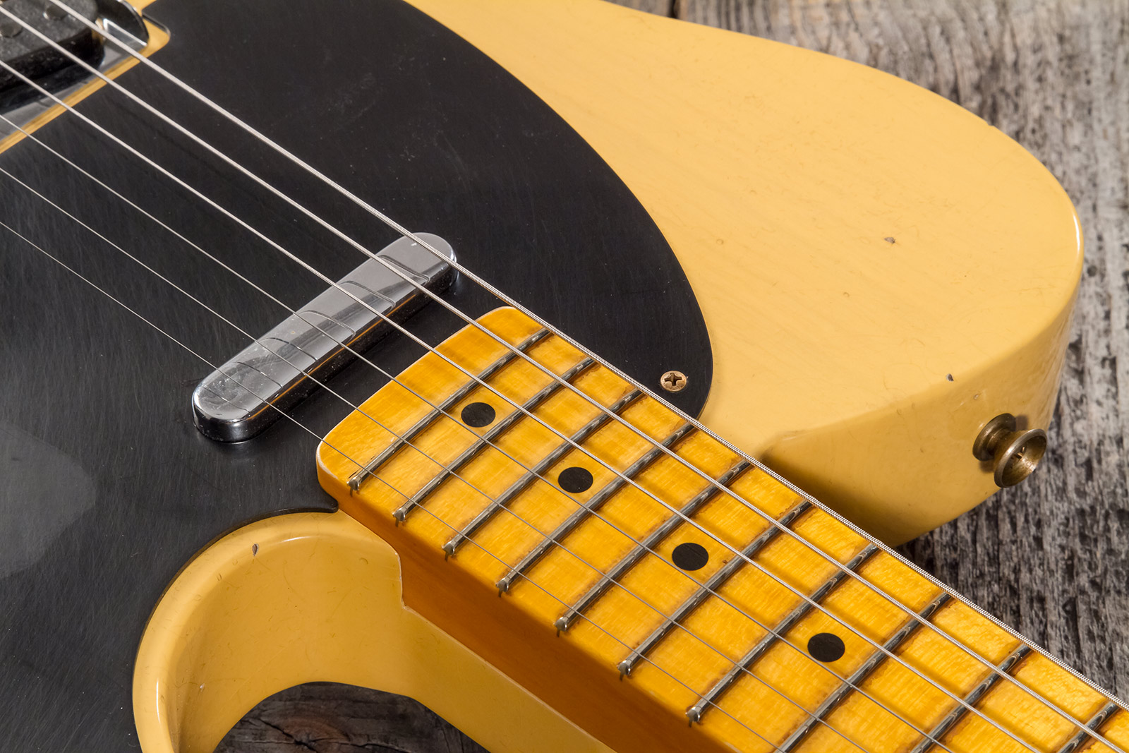 Fender Custom Shop Tele 1953 2s Ht Mn #r128606 - Journeyman Relic Aged Nocaster Blonde - Tel shape electric guitar - Variation 3