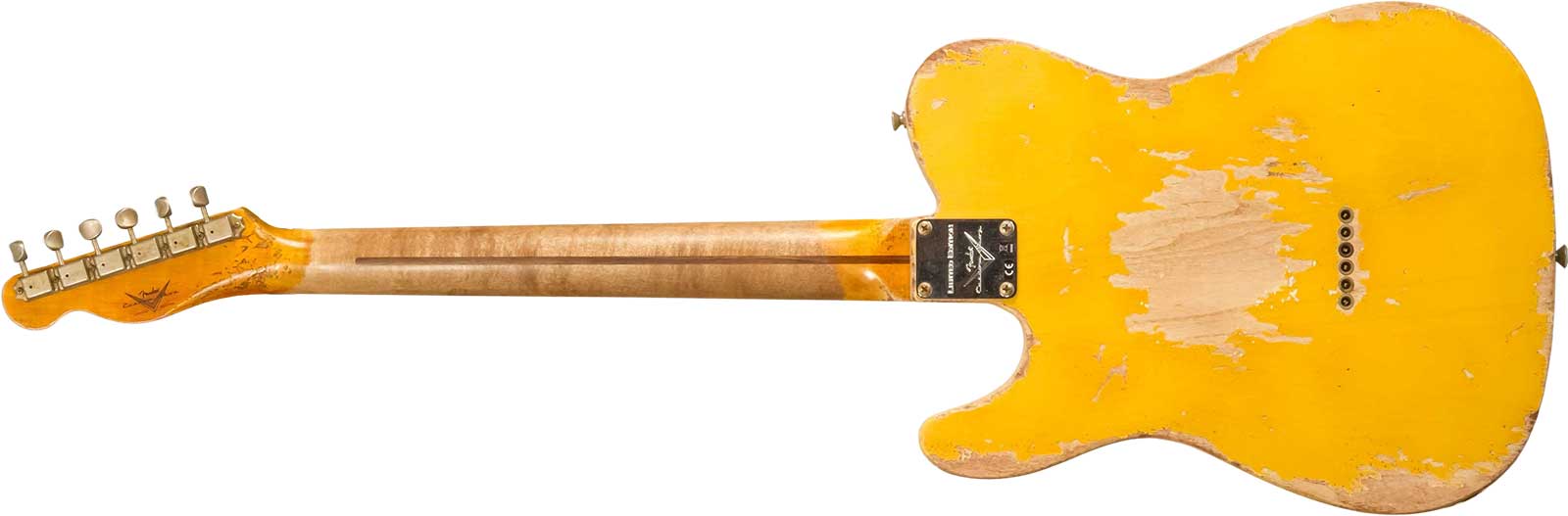 Fender Custom Shop Tele 1953 2s Ht Mn #r128654 - Super Heavy Relic Natural Blonde - Str shape electric guitar - Variation 11
