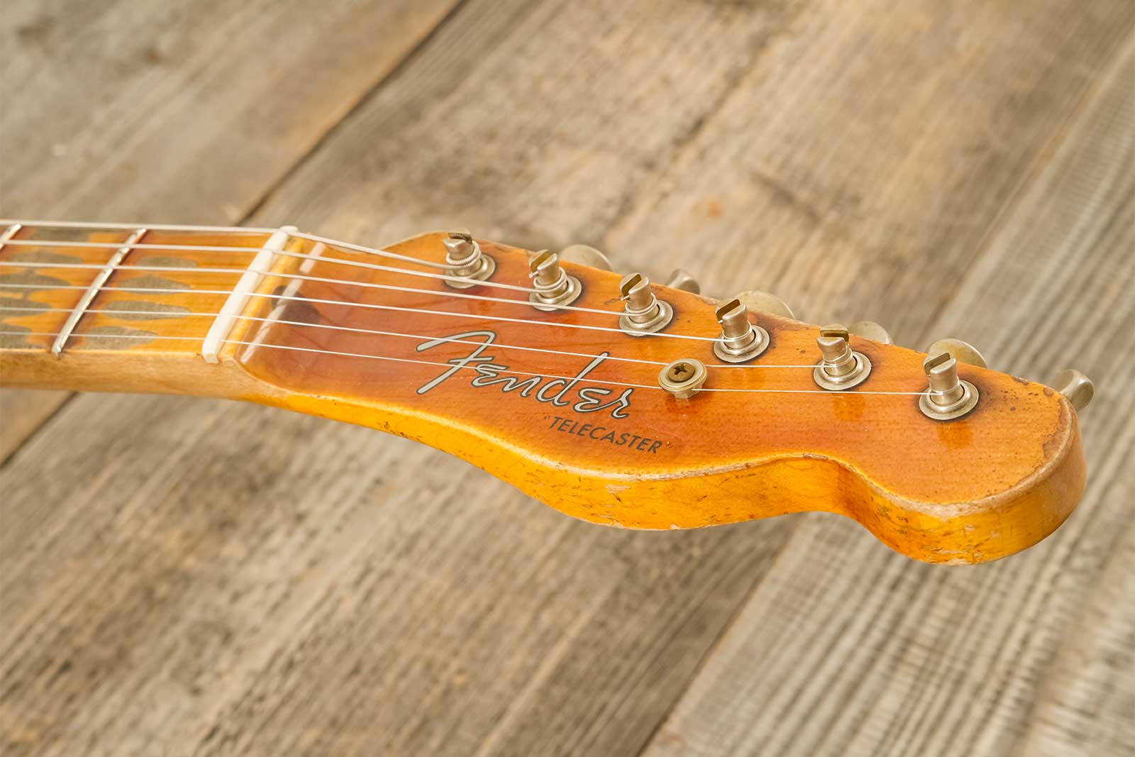 Fender Custom Shop Tele 1953 2s Ht Mn #r128654 - Super Heavy Relic Natural Blonde - Str shape electric guitar - Variation 5