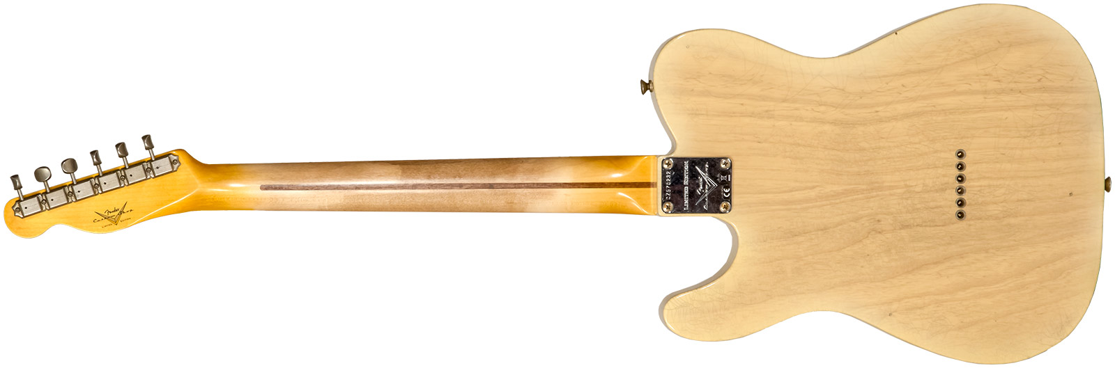 Fender Custom Shop Tele 1955 2s Ht Mn #cz570232 - Journeyman Relic Natural Blonde - Tel shape electric guitar - Variation 1