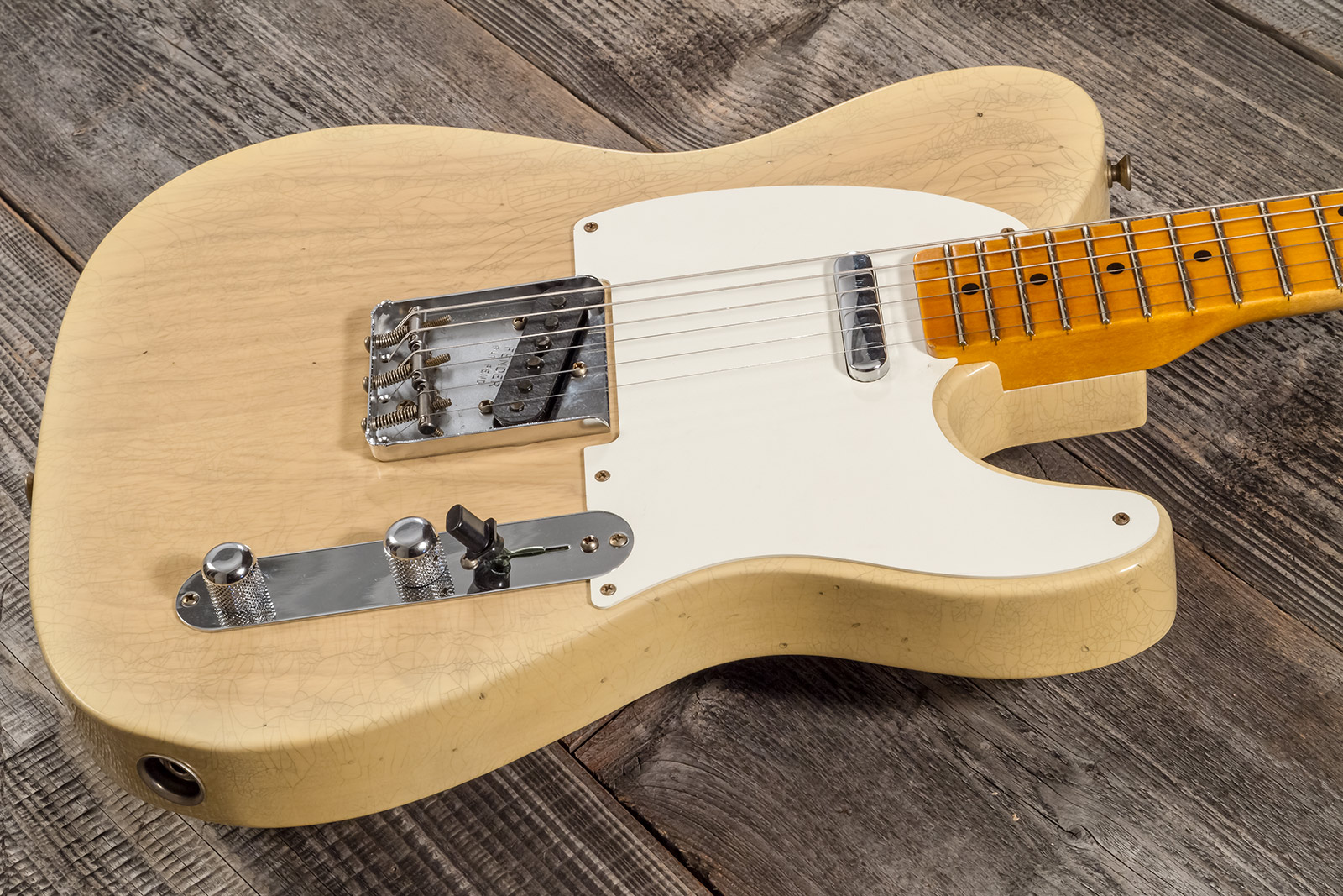 Fender Custom Shop Tele 1955 2s Ht Mn #cz570232 - Journeyman Relic Natural Blonde - Tel shape electric guitar - Variation 2