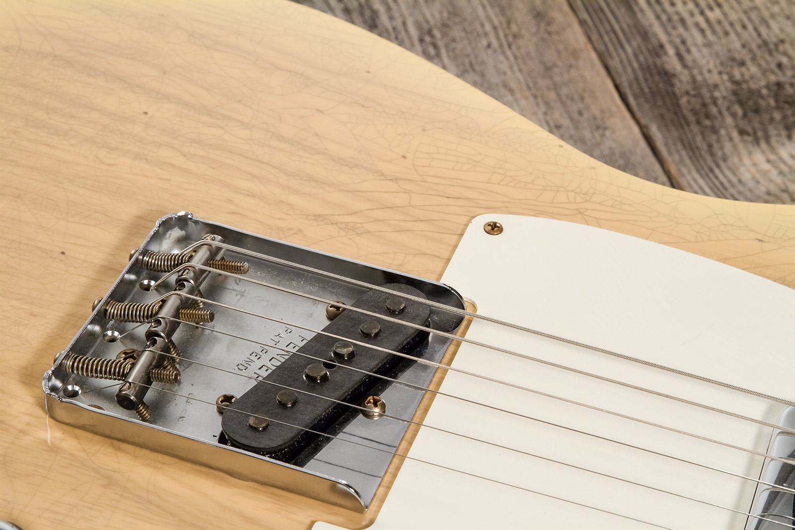 Fender Custom Shop Tele 1955 2s Ht Mn #cz570232 - Journeyman Relic Natural Blonde - Tel shape electric guitar - Variation 4