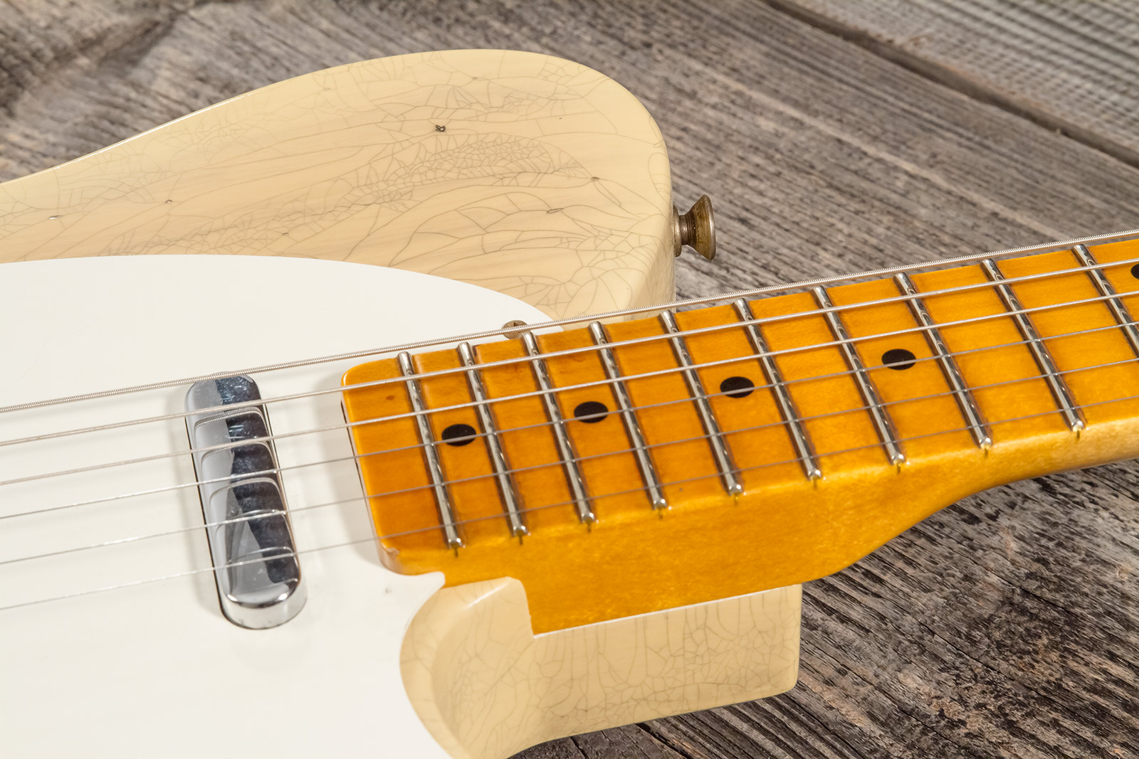 Fender Custom Shop Tele 1955 2s Ht Mn #cz570232 - Journeyman Relic Natural Blonde - Tel shape electric guitar - Variation 5