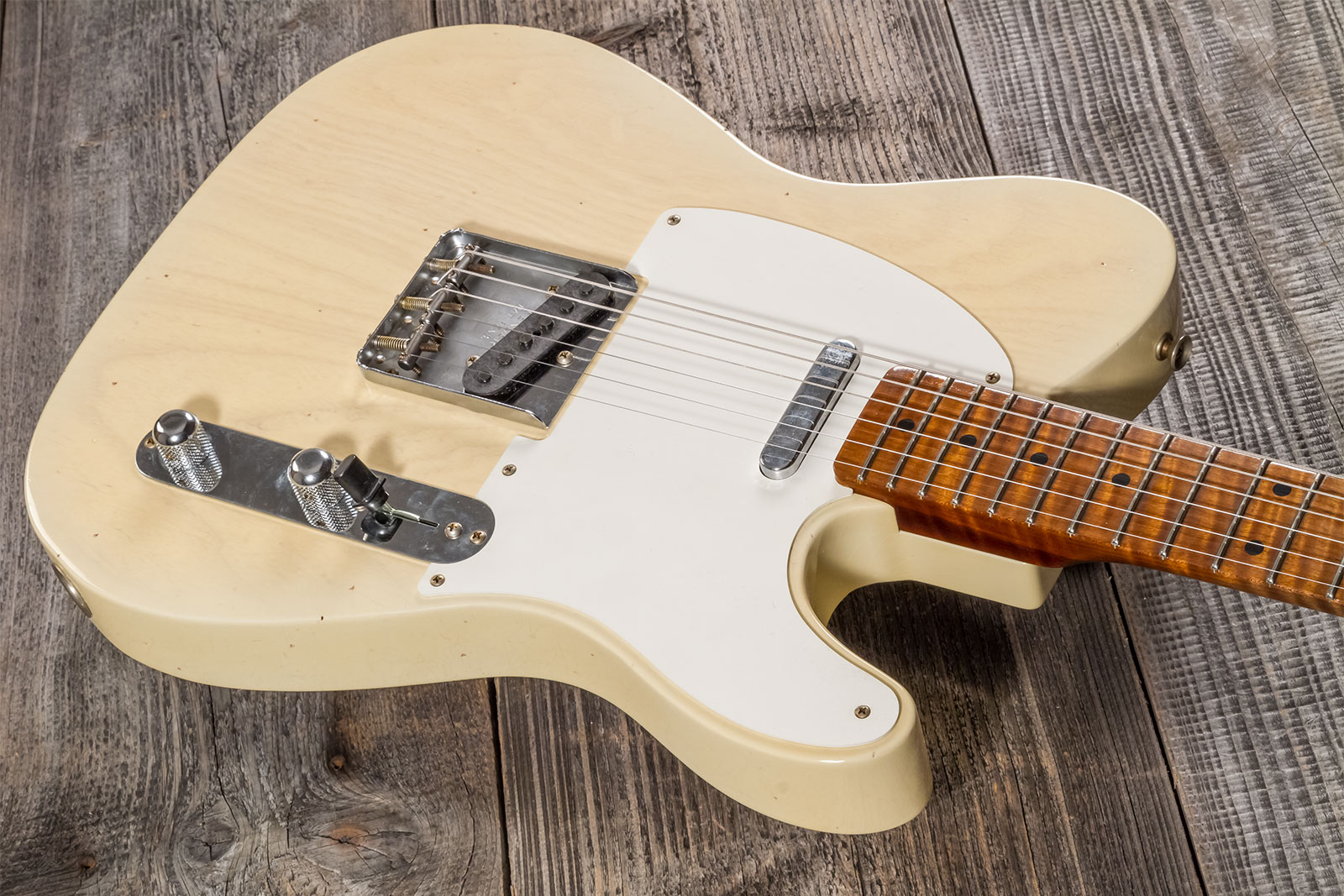 Fender Custom Shop Tele 1955 2s Ht Mn #cz573416 - Journeyman Relic Nocaster Blonde - Tel shape electric guitar - Variation 2