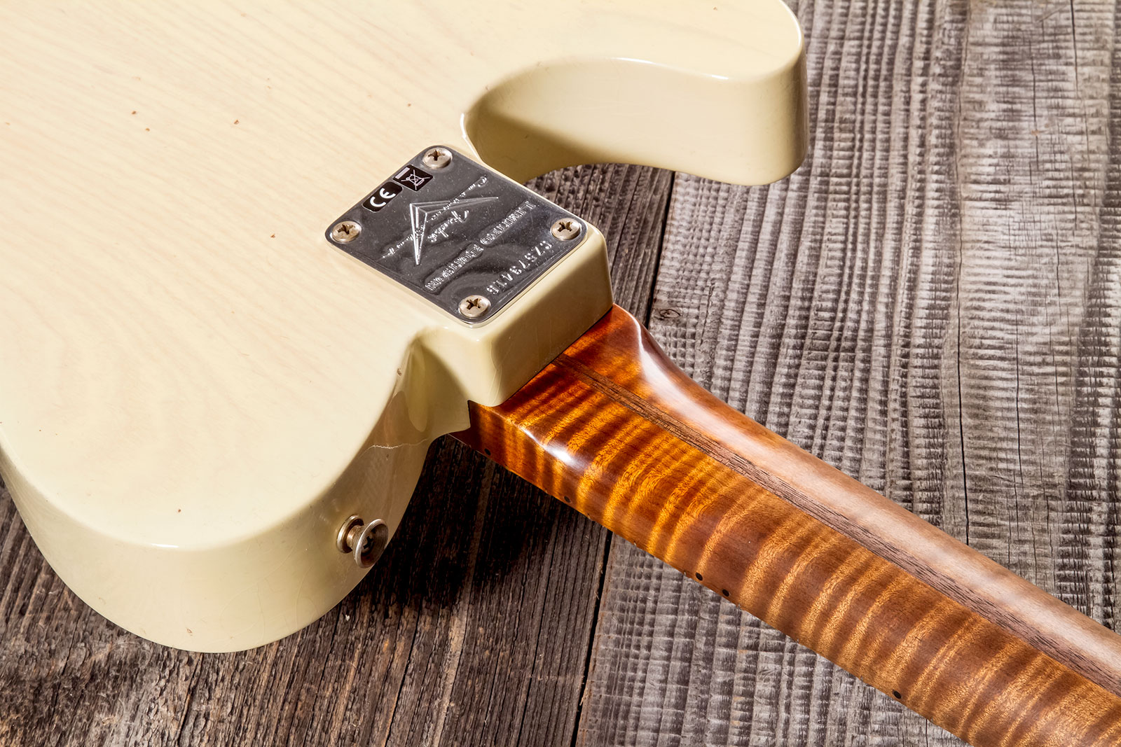 Fender Custom Shop Tele 1955 2s Ht Mn #cz573416 - Journeyman Relic Nocaster Blonde - Tel shape electric guitar - Variation 6