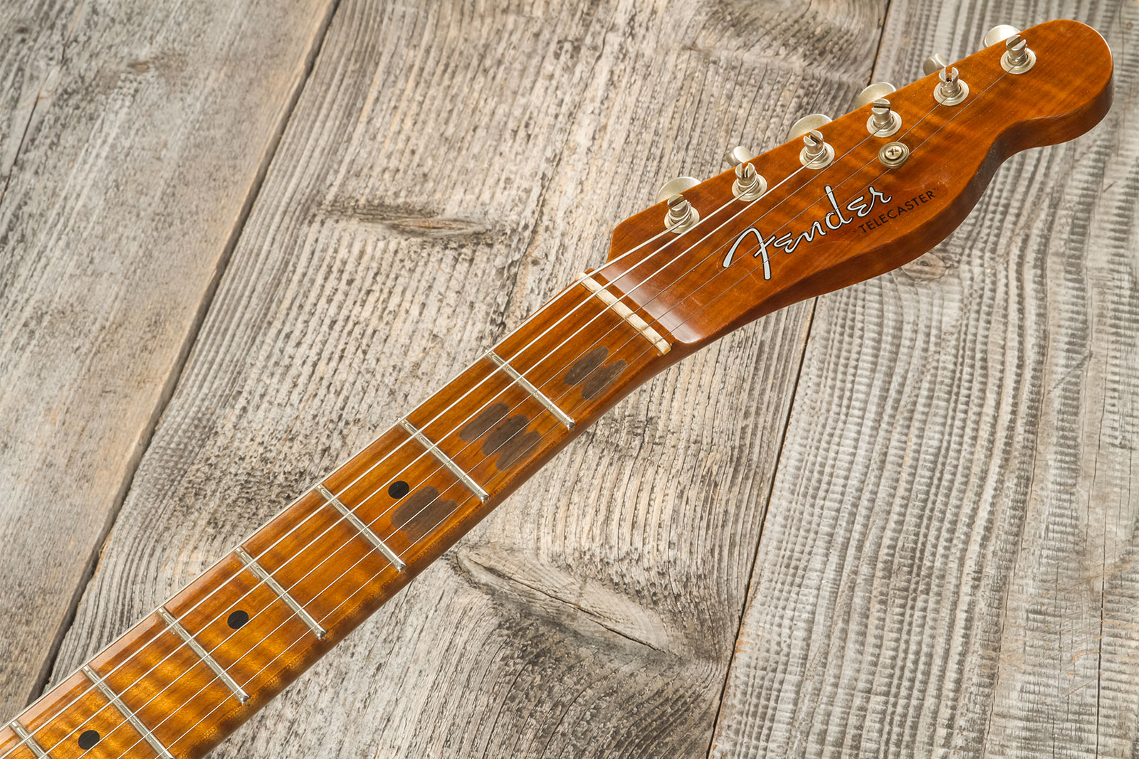 Fender Custom Shop Tele 1955 2s Ht Mn #cz573416 - Journeyman Relic Nocaster Blonde - Tel shape electric guitar - Variation 7