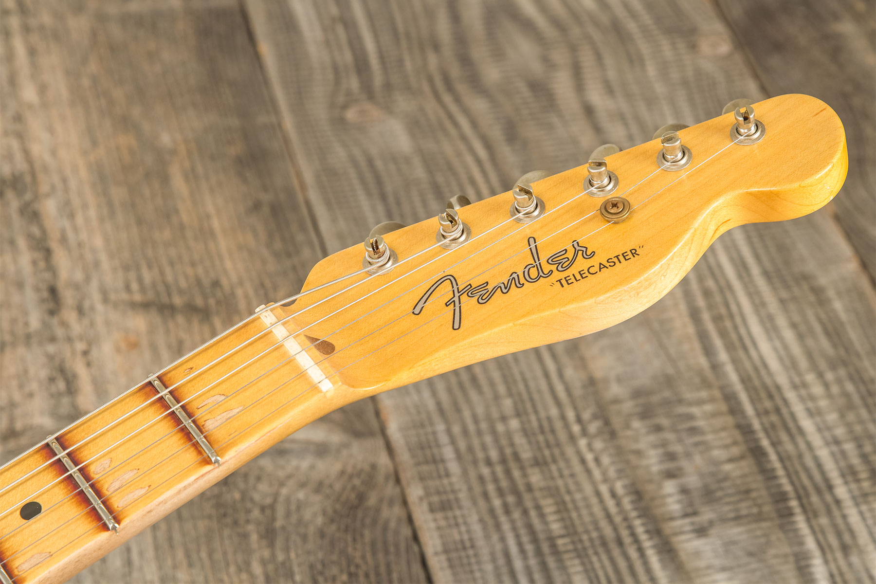 Fender Custom Shop Tele 1955 2s Ht Mn #cz580065 - Journeyman Relic Natural Blonde - Str shape electric guitar - Variation 9