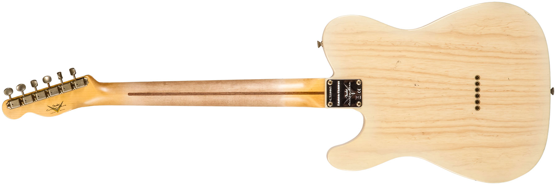 Fender Custom Shop Tele 1955 2s Ht Mn #cz580065 - Journeyman Relic Natural Blonde - Str shape electric guitar - Variation 1