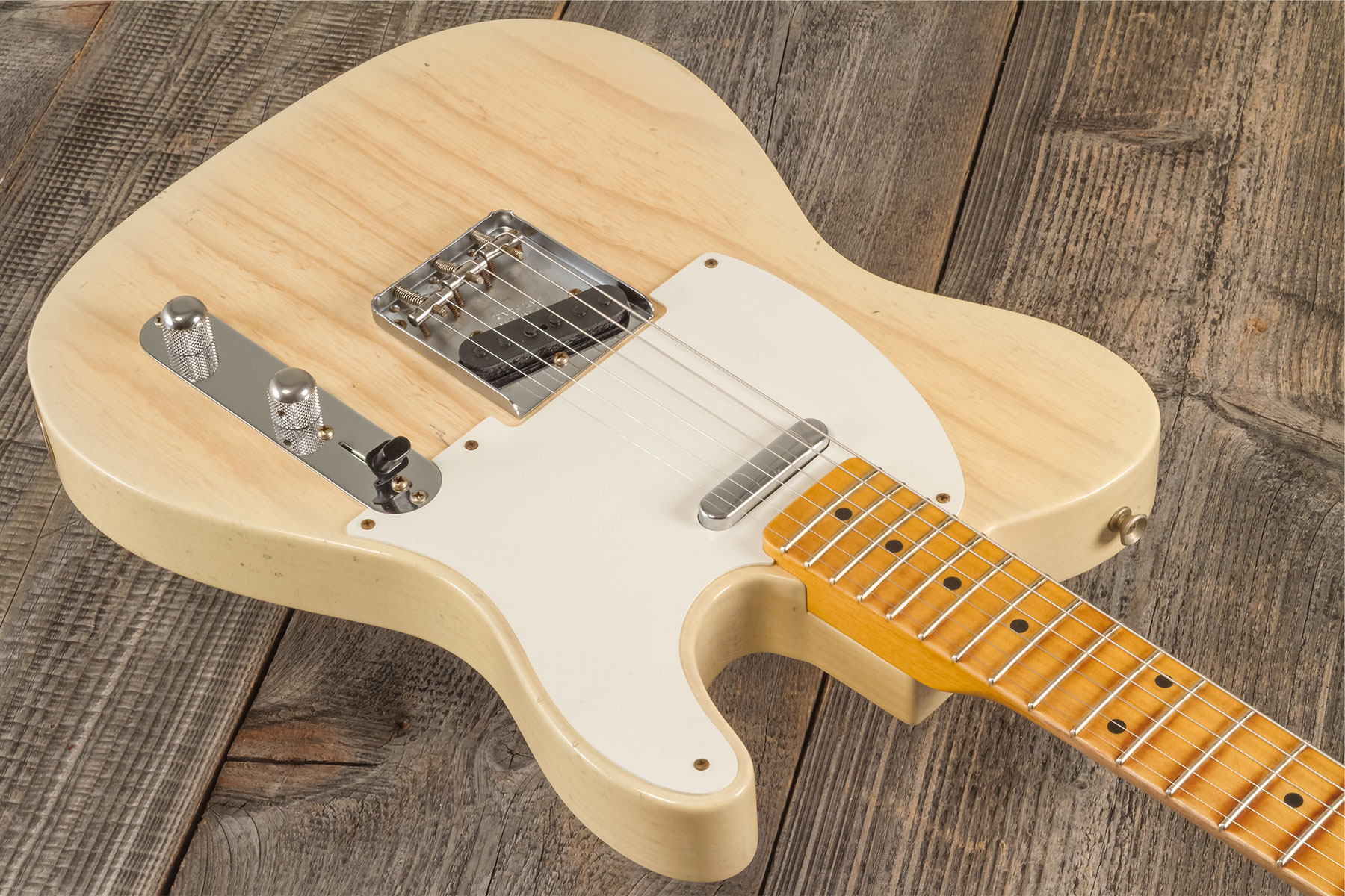 Fender Custom Shop Tele 1955 2s Ht Mn #cz580065 - Journeyman Relic Natural Blonde - Str shape electric guitar - Variation 2