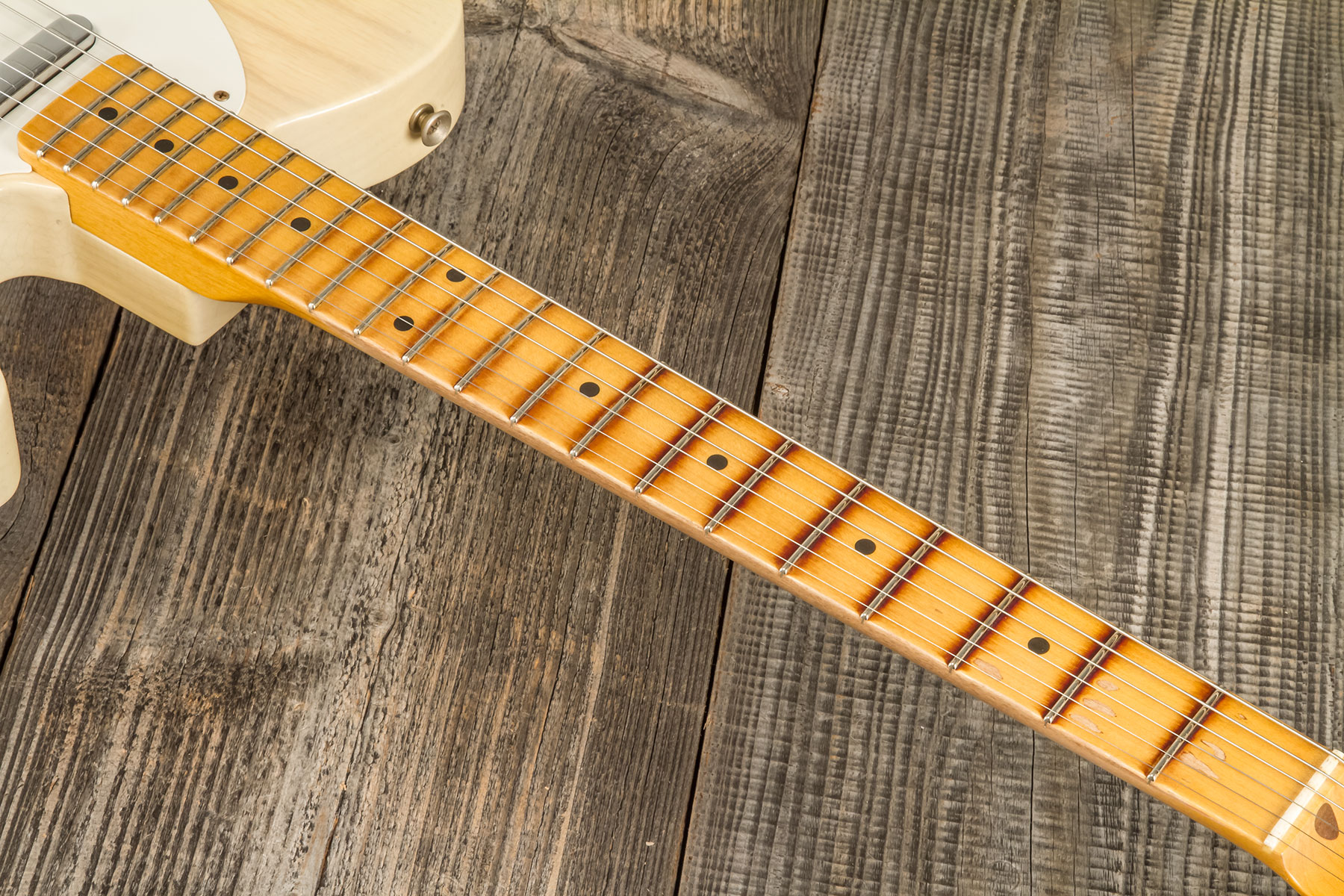 Fender Custom Shop Tele 1955 2s Ht Mn #cz580065 - Journeyman Relic Natural Blonde - Str shape electric guitar - Variation 5